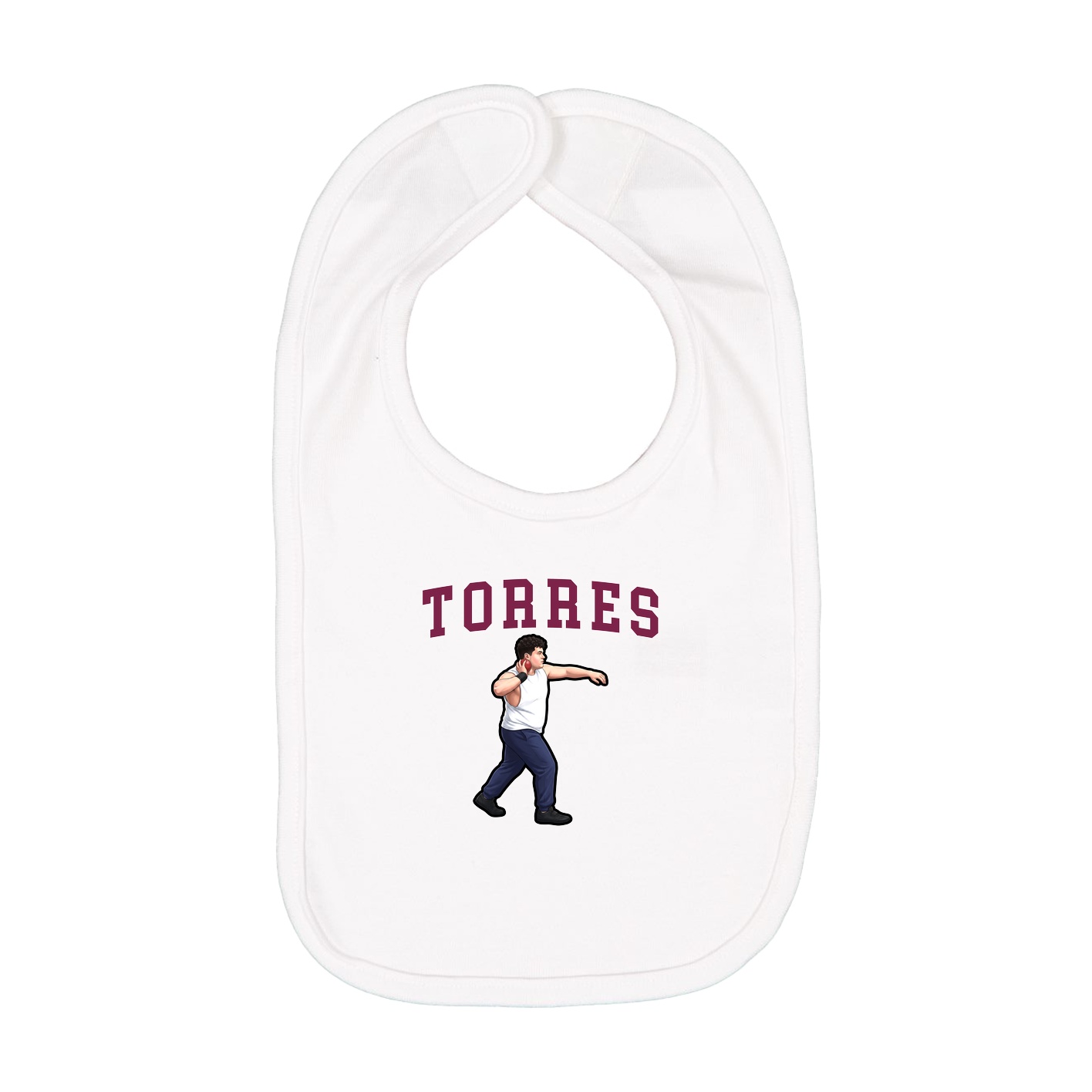 Infant Bib — Shirsey in White