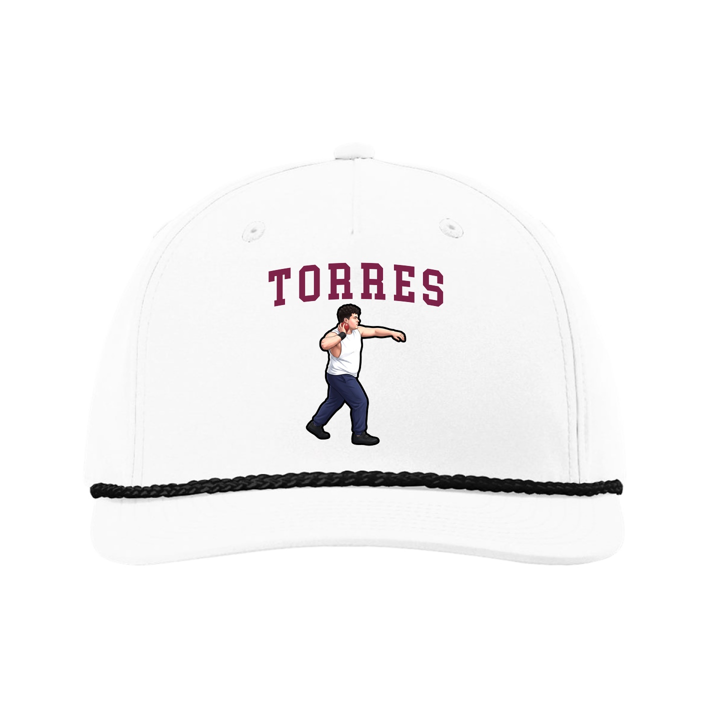 Five-Panel Classic Rope Cap — Shirsey in White