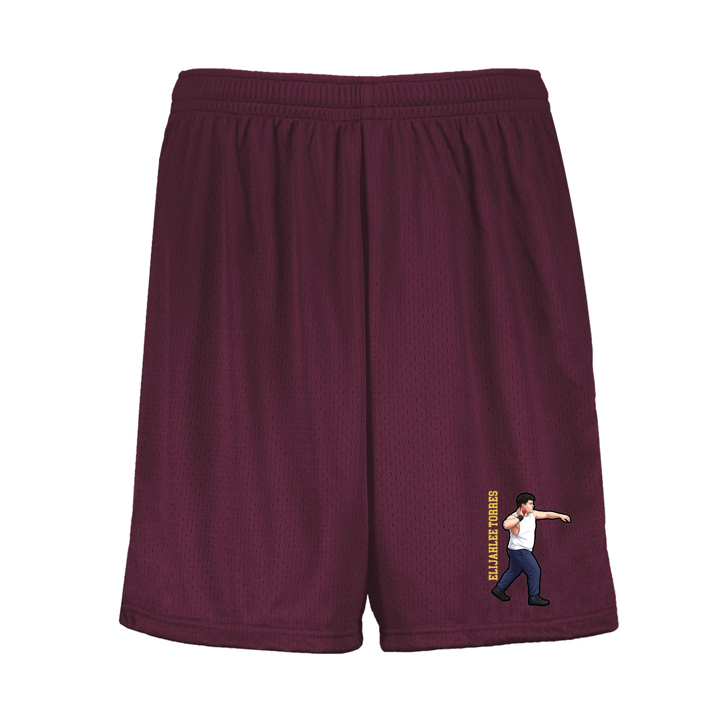 Shorts — Name Vertical in Maroon
