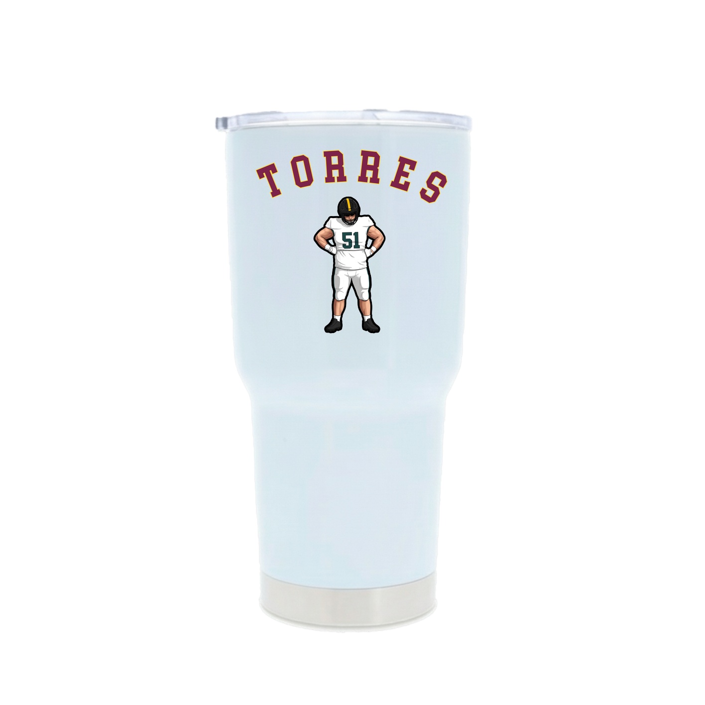 30oz Stainless Steel Tumbler — Shirsey Arch in White