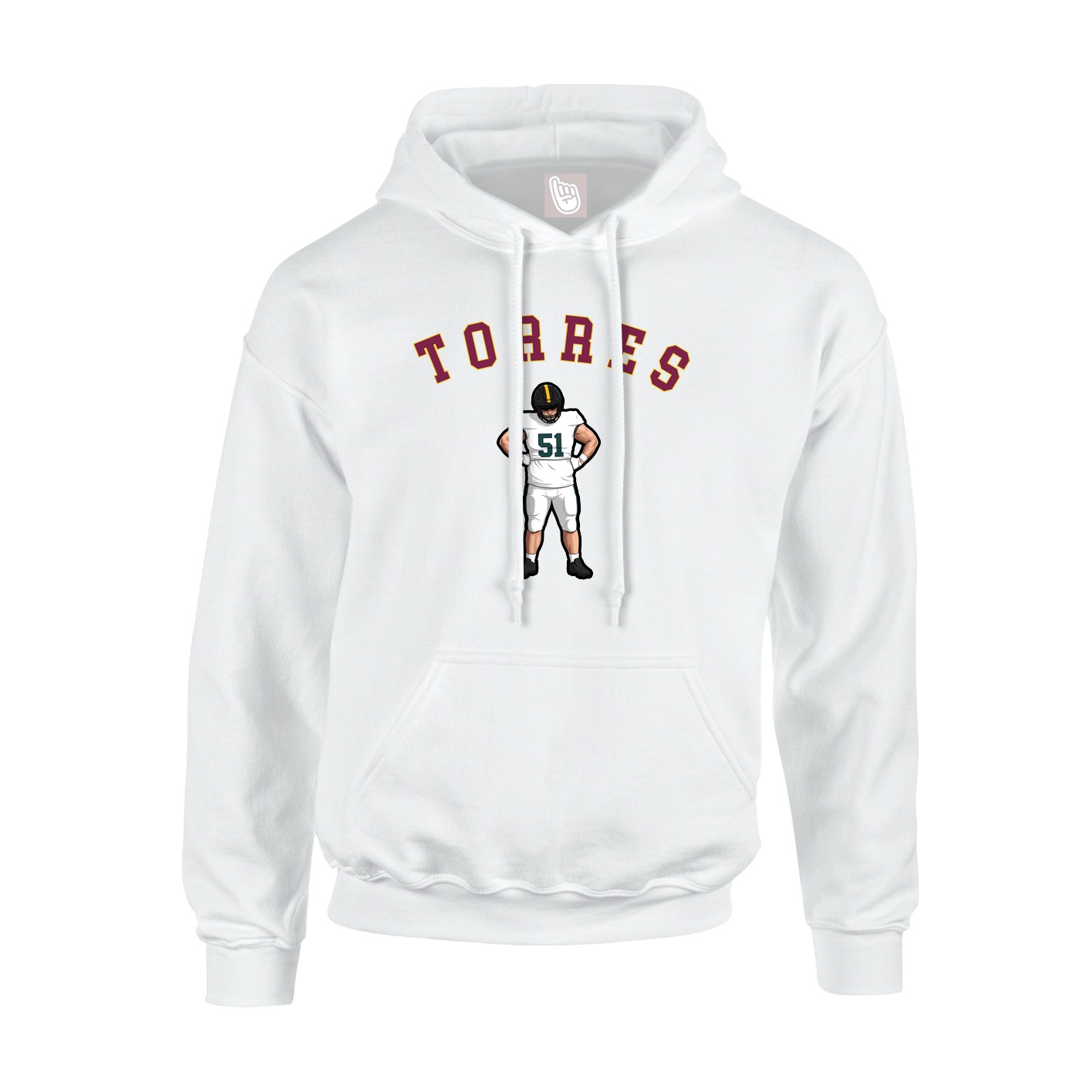 Youth Hoodie — Shirsey Arch in White