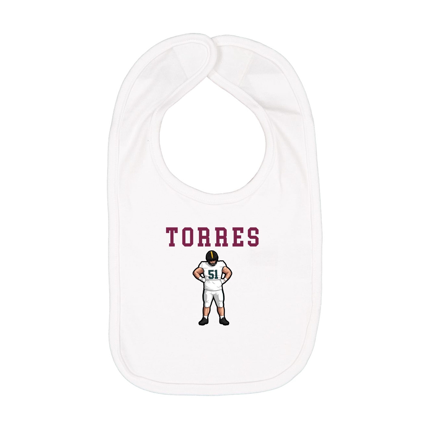Infant Bib — Shirsey in White
