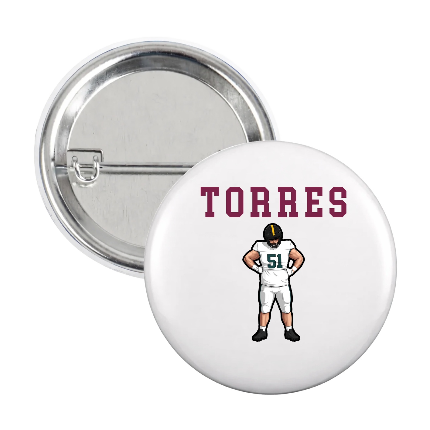 Game Day Button — Shirsey in White