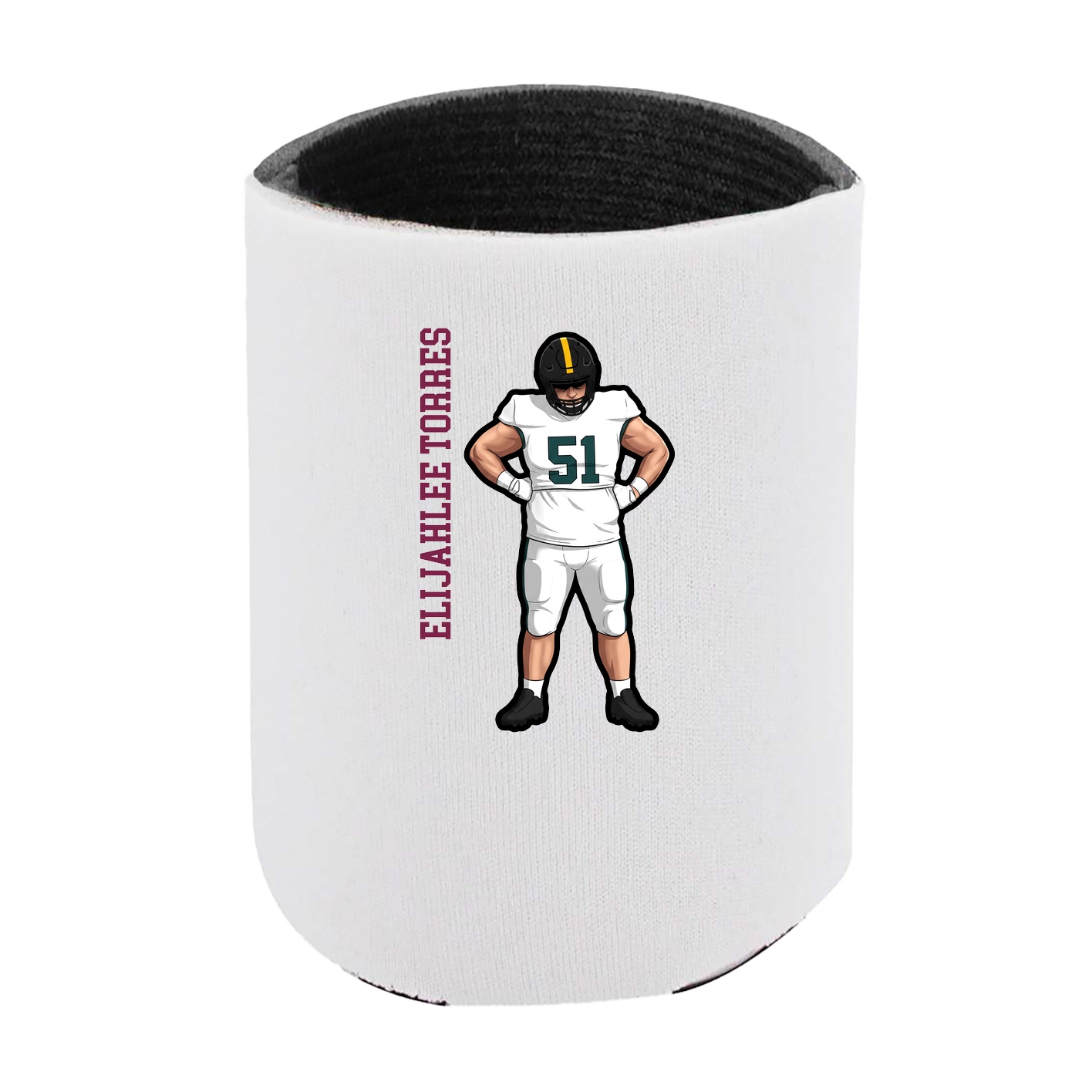 Can Holder — Name Vertical in White