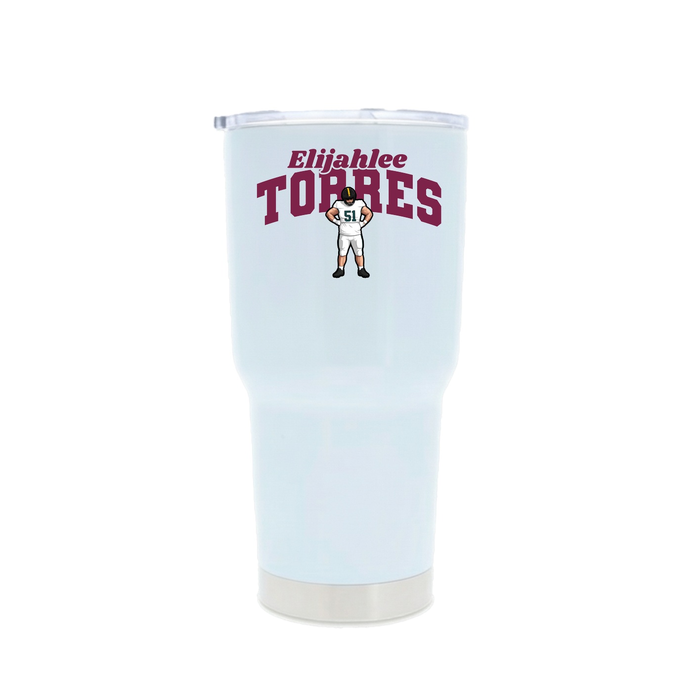30oz Stainless Steel Tumbler — Signature Arch in White
