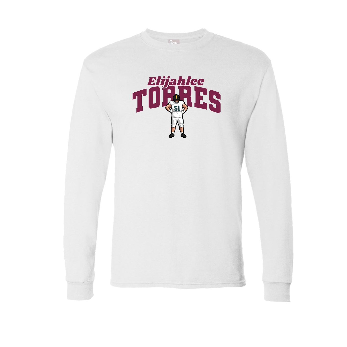 Long Sleeve Tee — Signature Arch in White