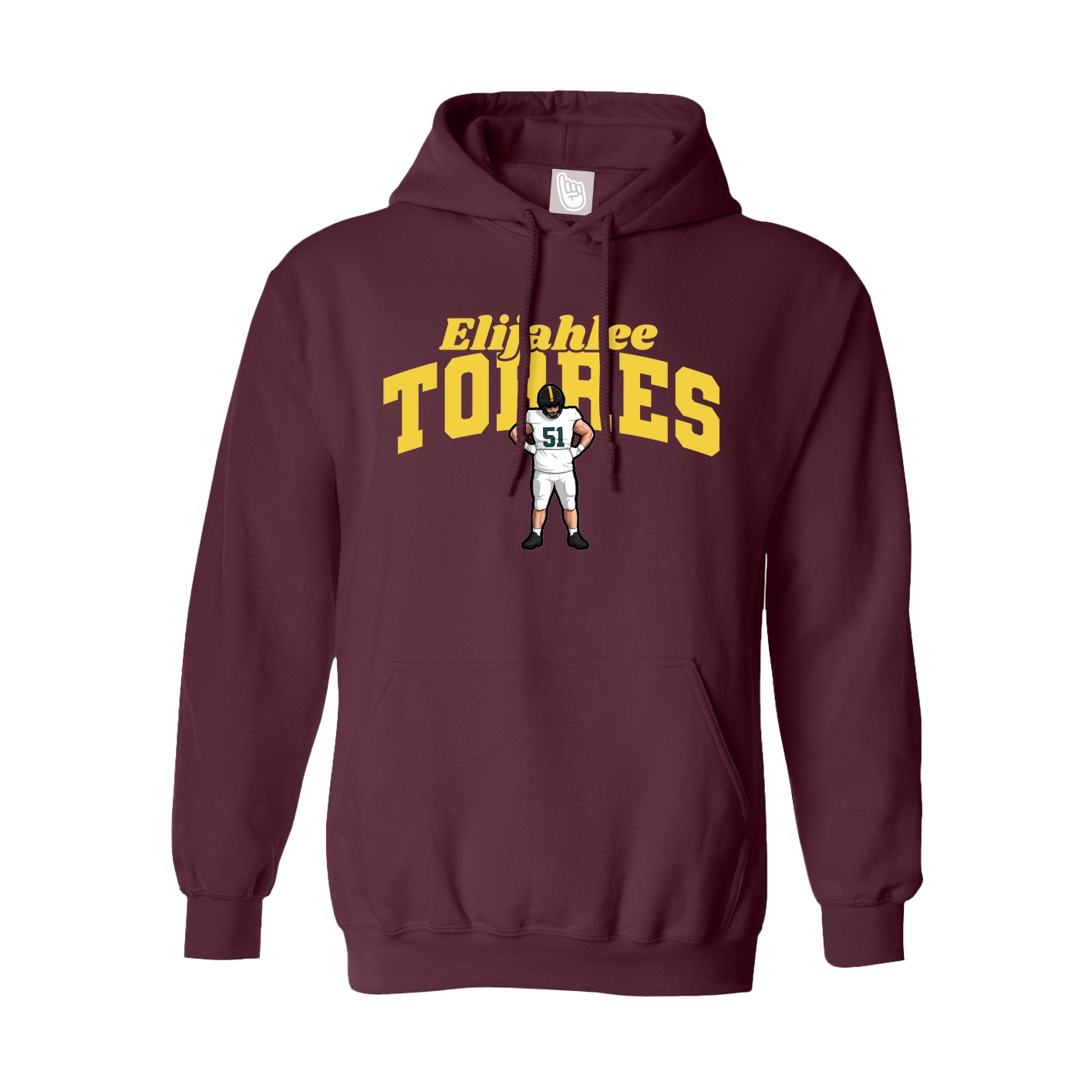 Hoodie — Signature Arch in Maroon