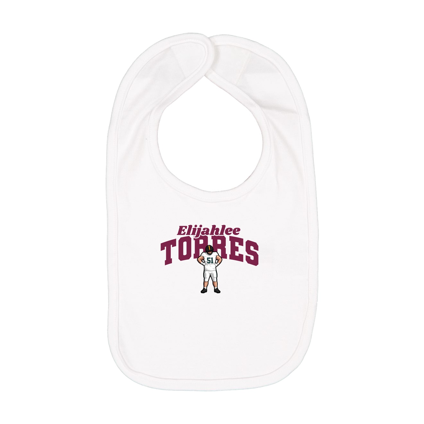 Infant Bib — Signature Arch in White