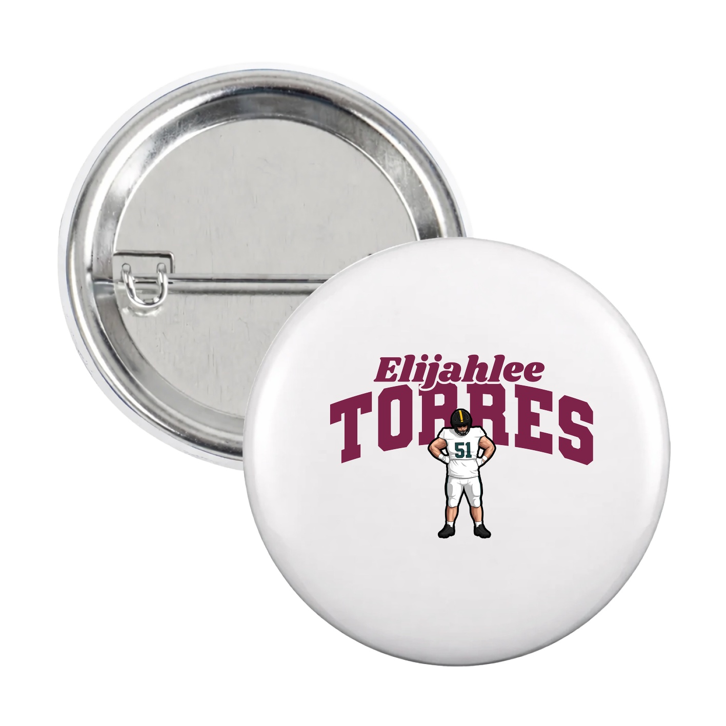 Game Day Button — Signature Arch in White