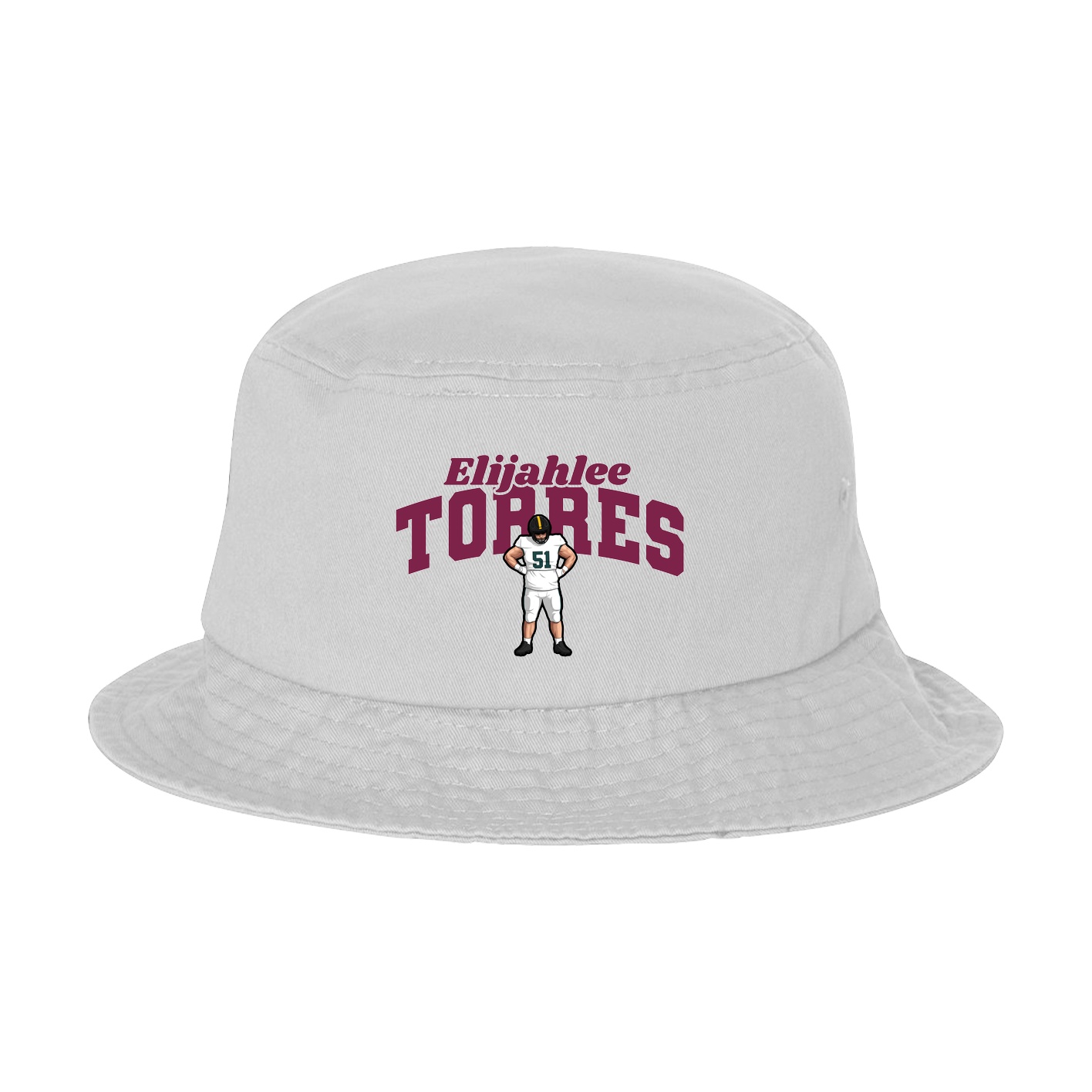 Bucket Cap — Signature Arch in White