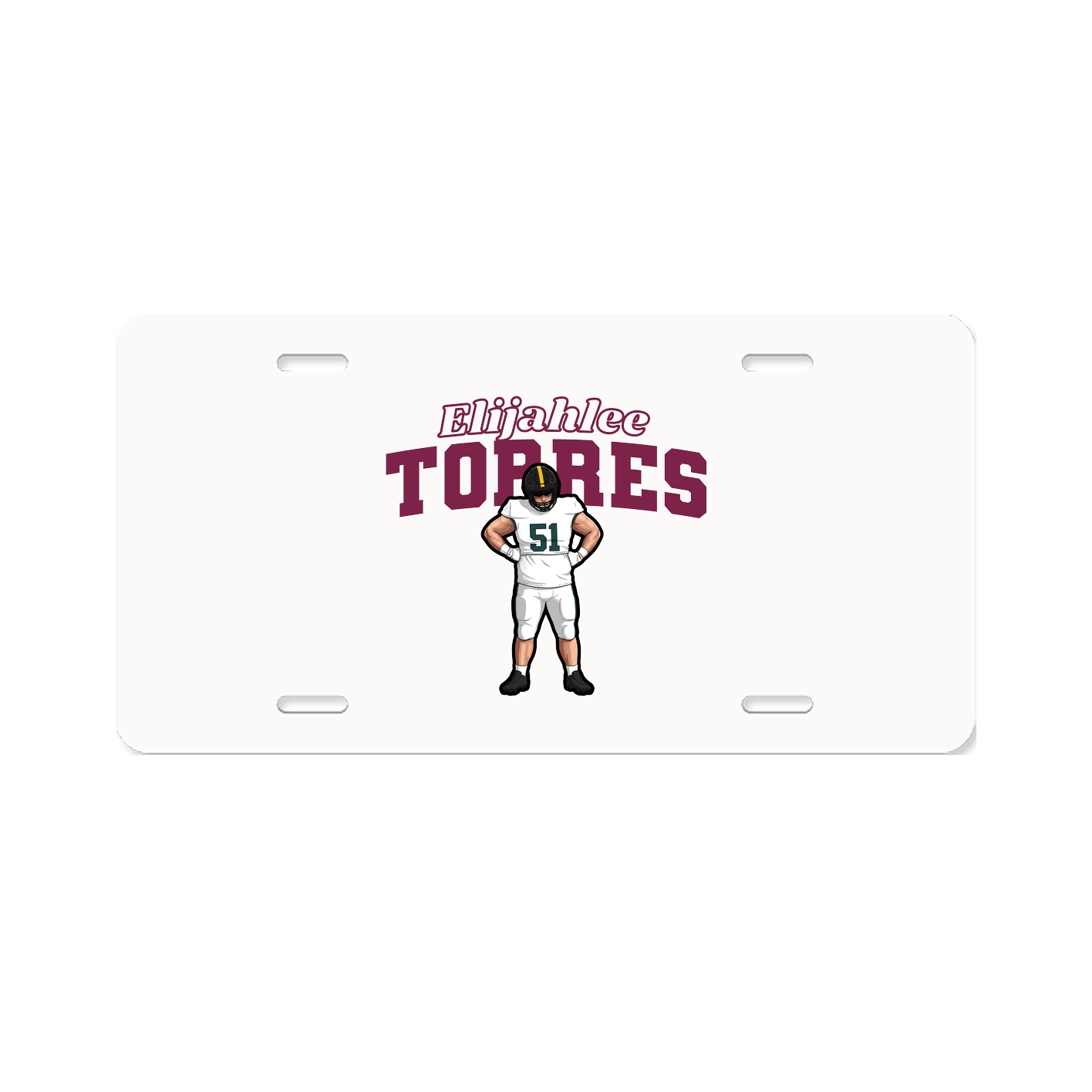 License Plate — Name Arch in Classic