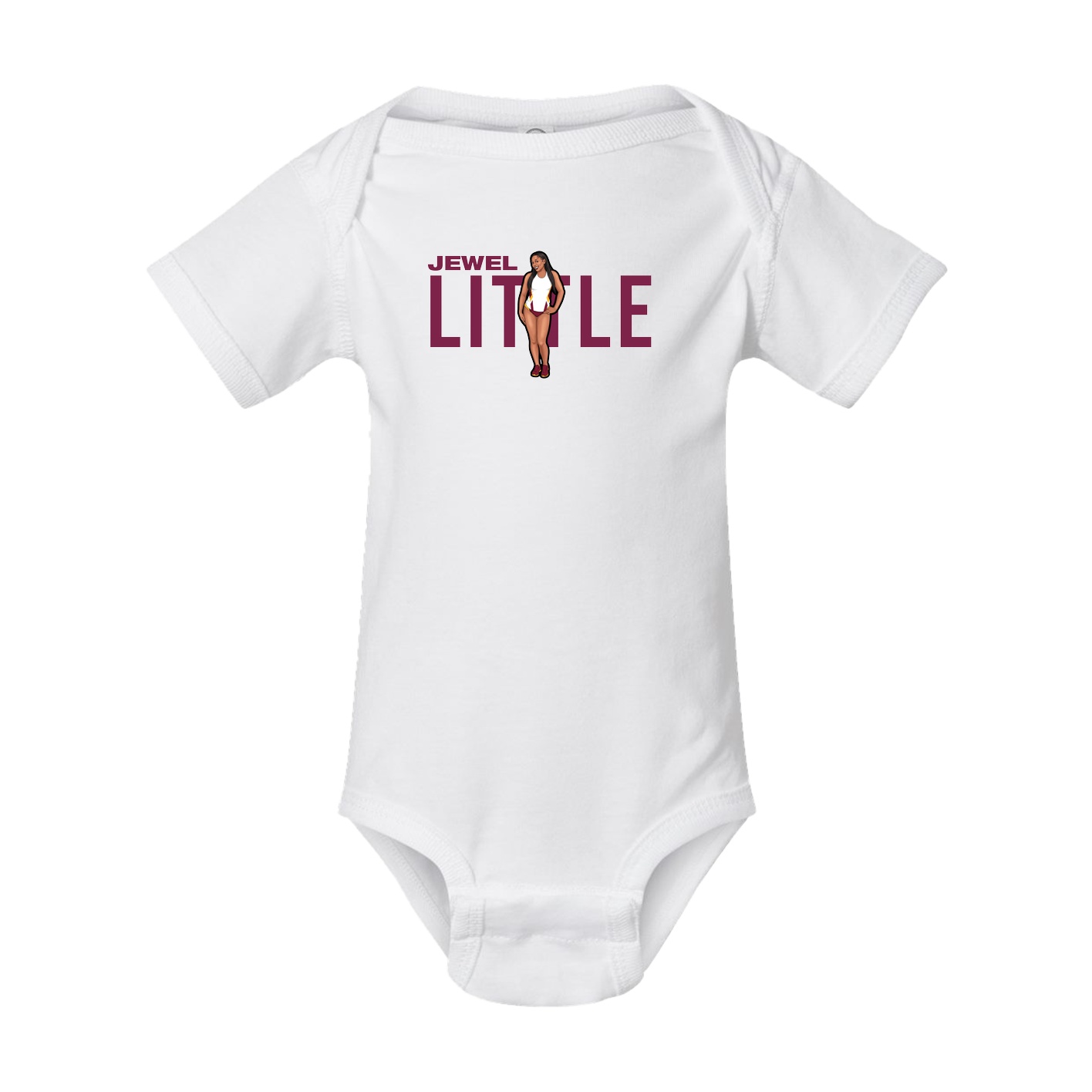 Baby Onesie — Player Name in White