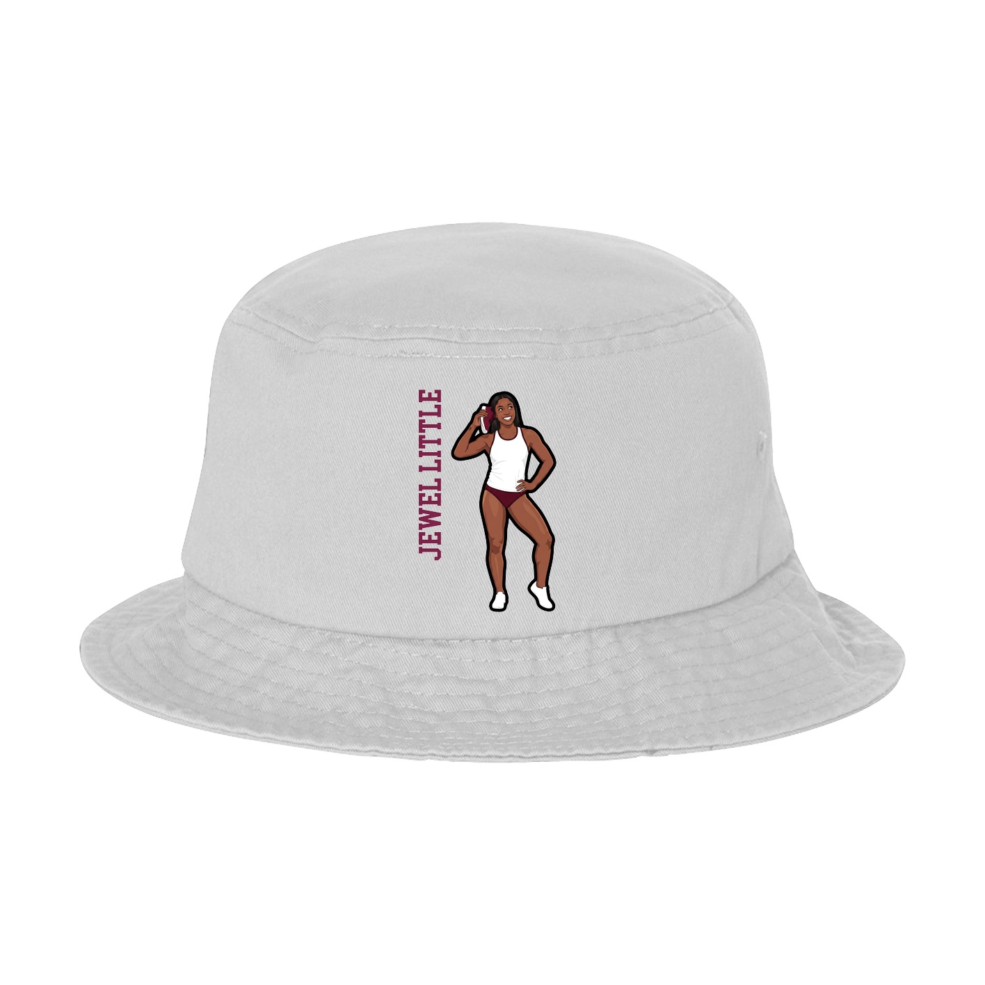 Bucket Cap — Name Vertical in White