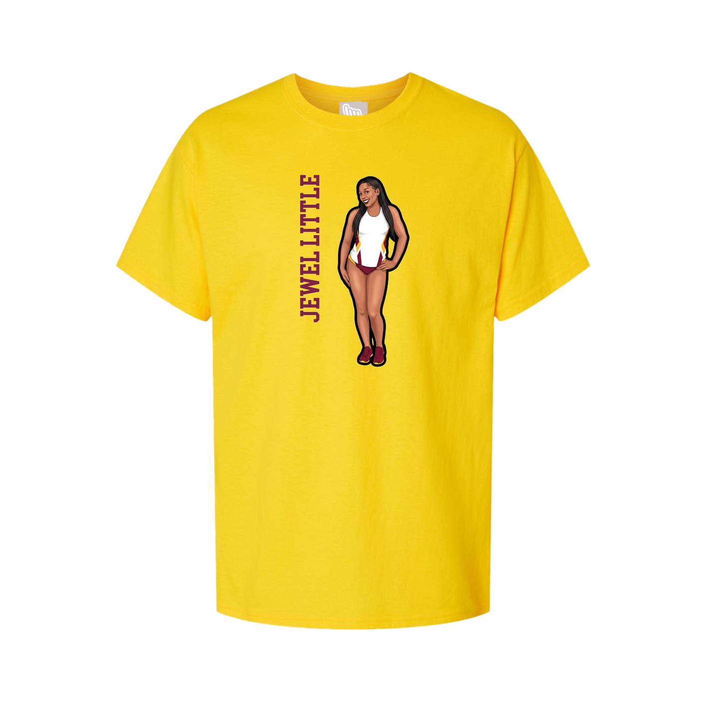 Youth Tee — Name Vertical in Gold