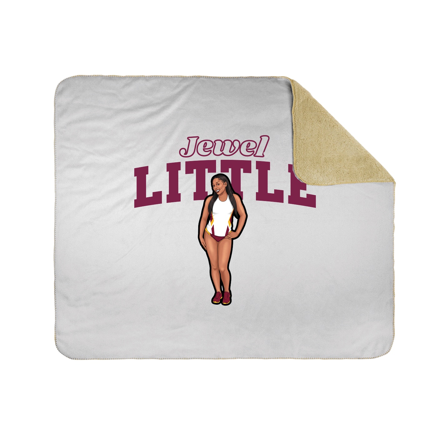 Throw Blanket — Name Arch in White