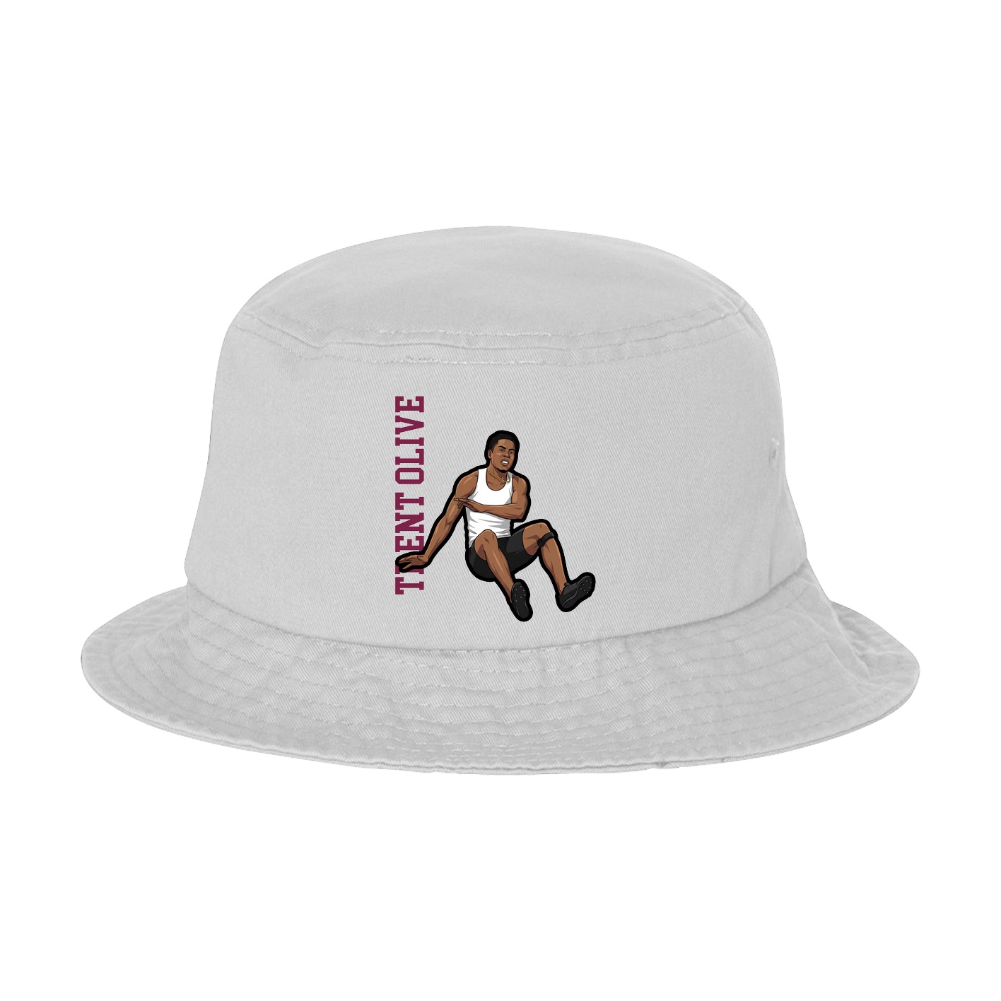 Bucket Cap — Name Vertical in White