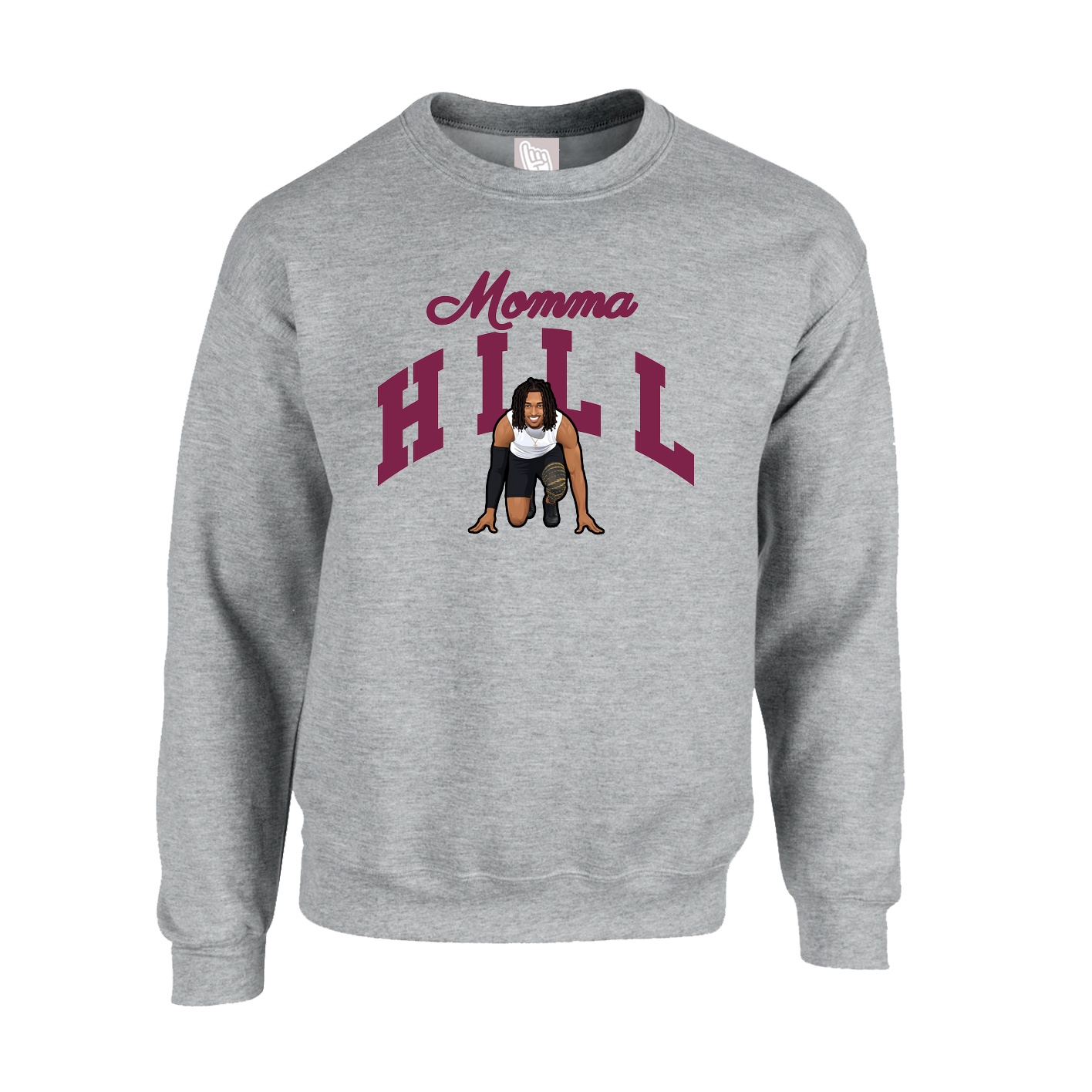 Fleece Crew — Mothers Day Arch in Grey
