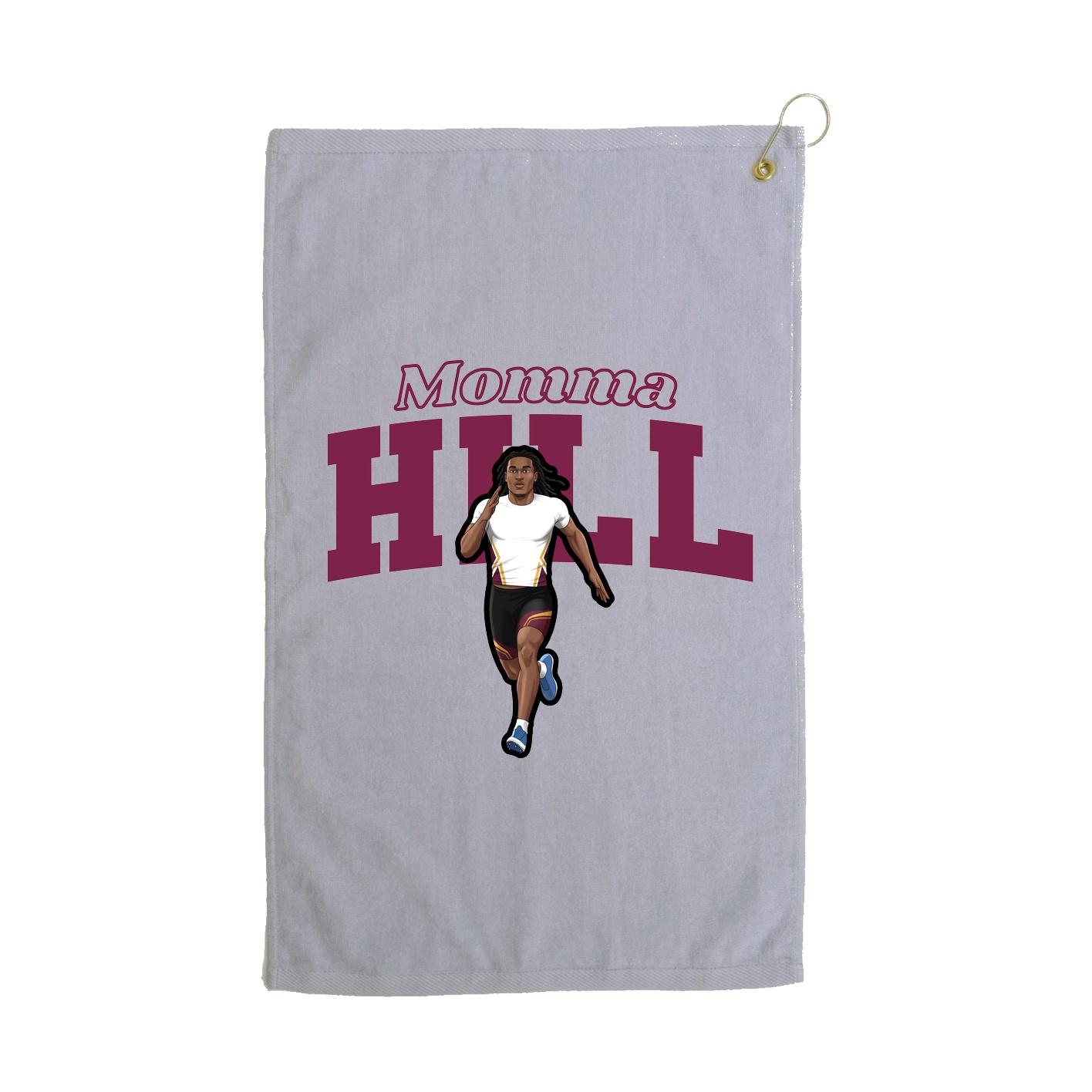 Golf Towel — Mothers Day Block in Grey