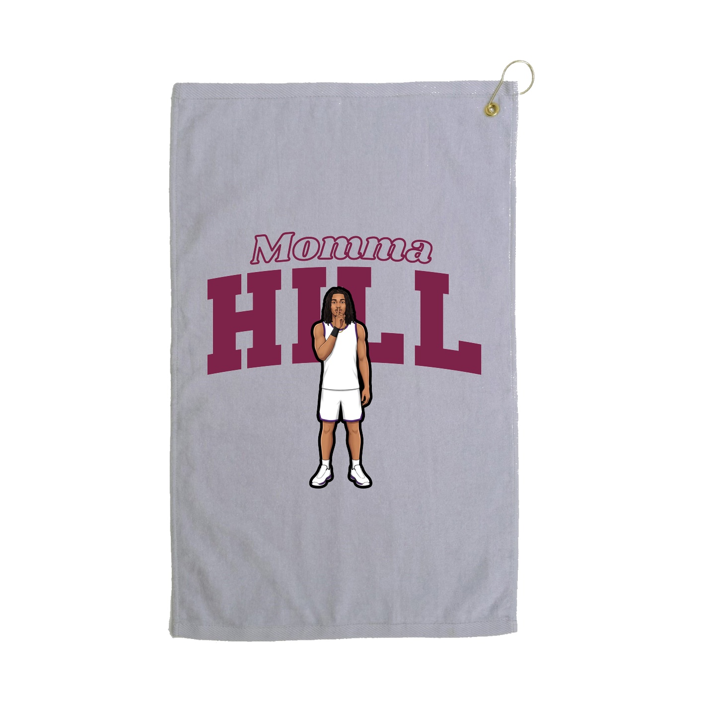 Golf Towel — Mothers Day Block in Grey