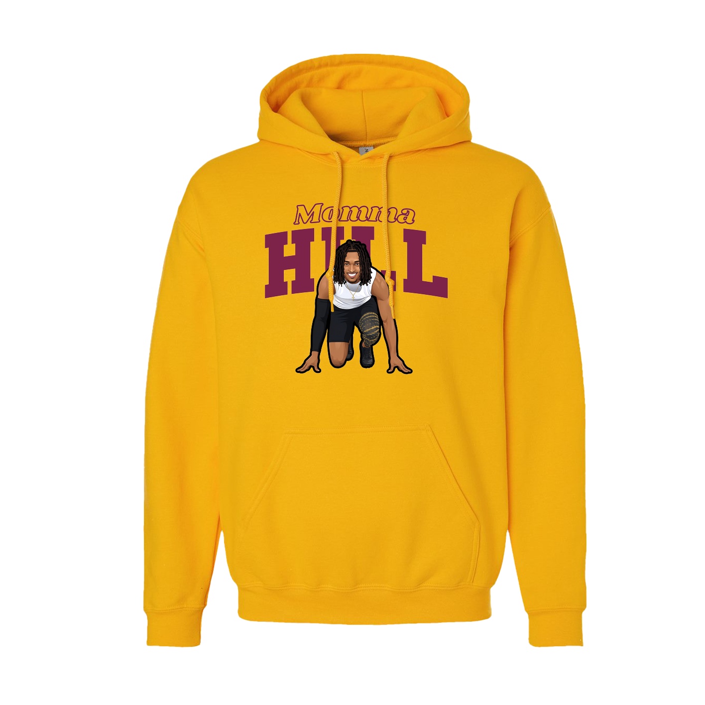 Youth Hoodie — Mothers Day Block in Gold