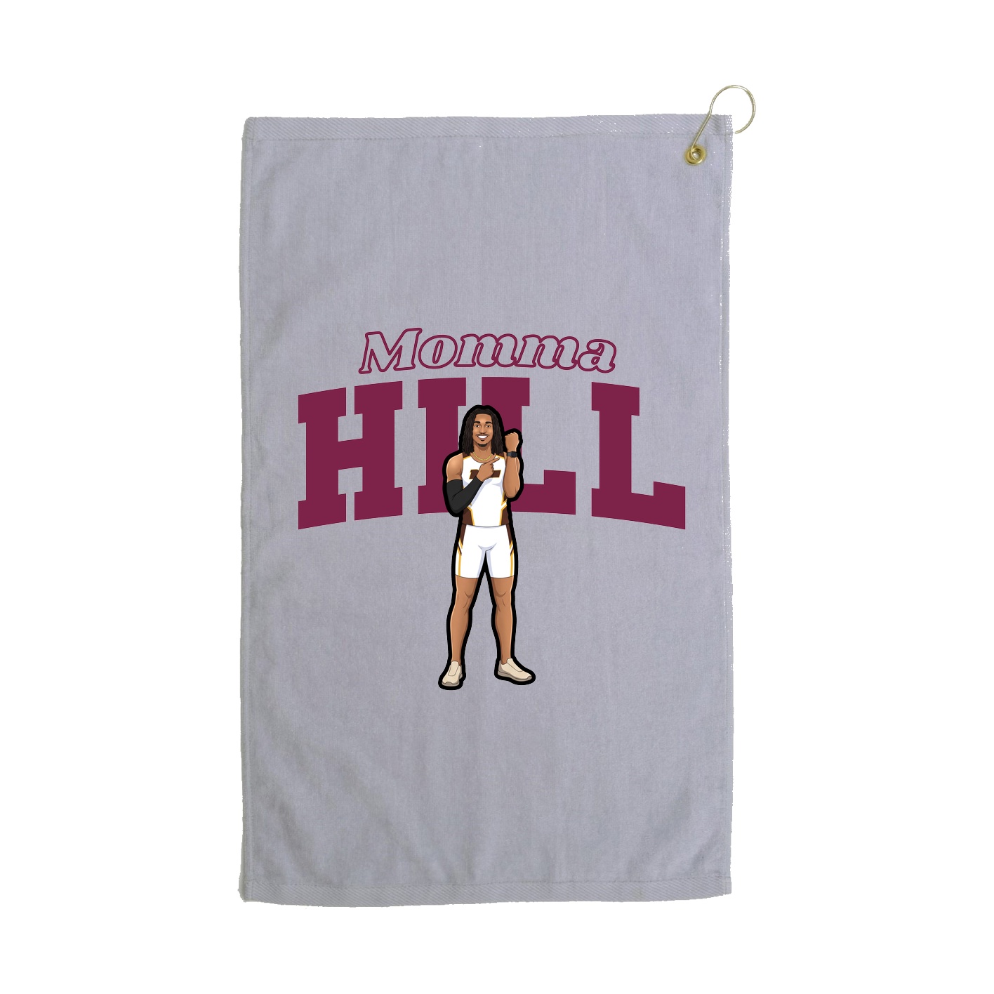 Golf Towel — Mothers Day Block in Grey