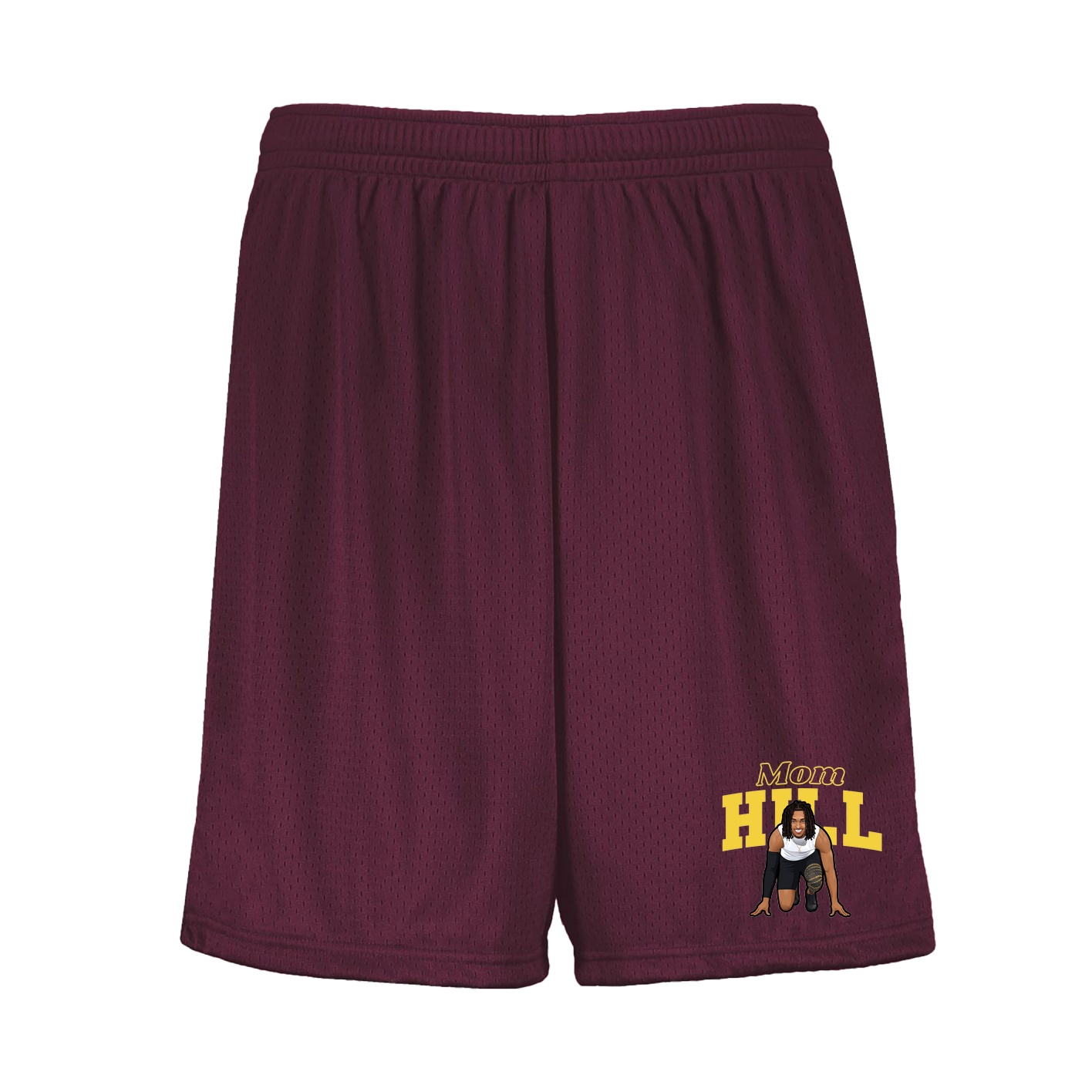 Shorts — Mothers Day Block in Maroon
