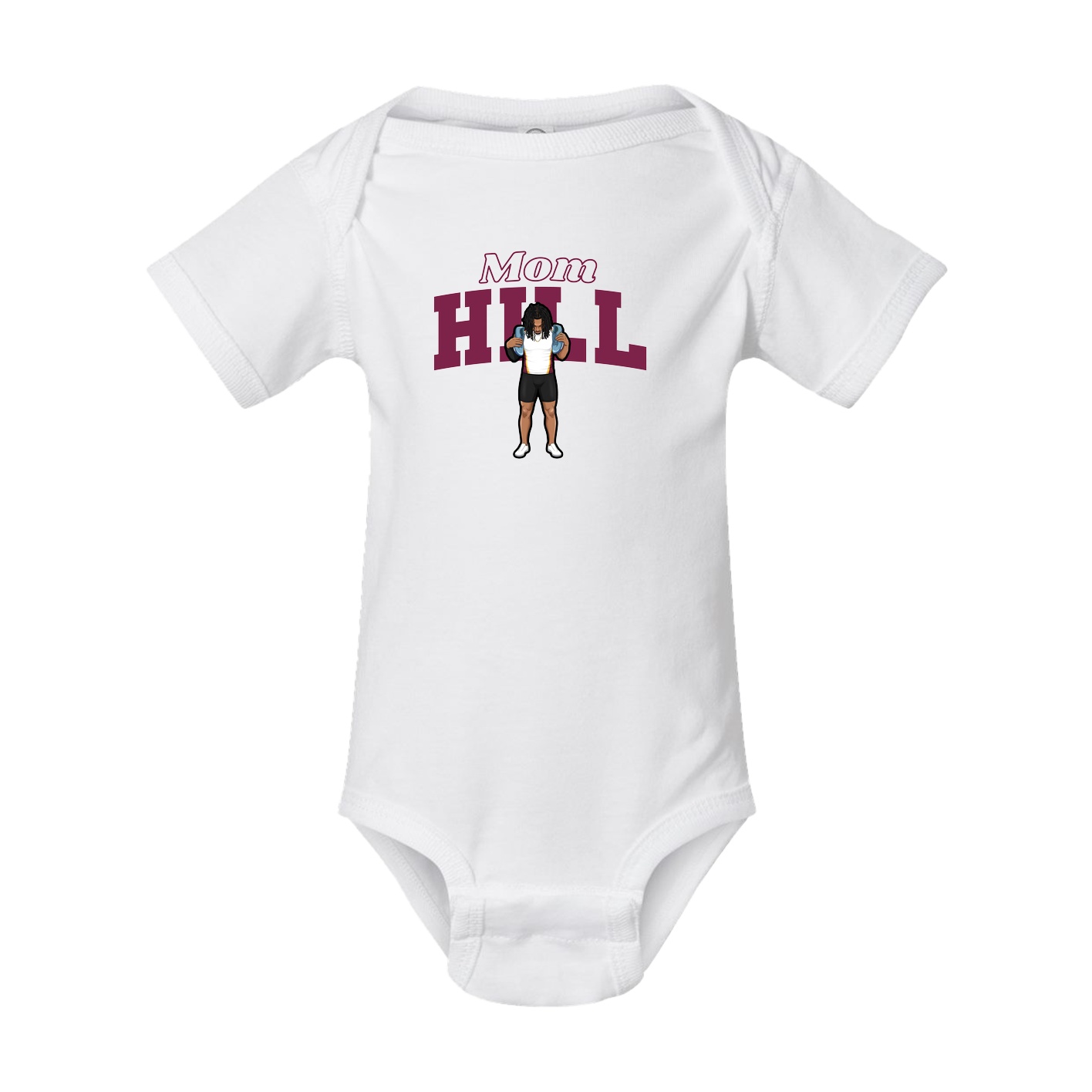 Baby Onesie — Mothers Day Block in White