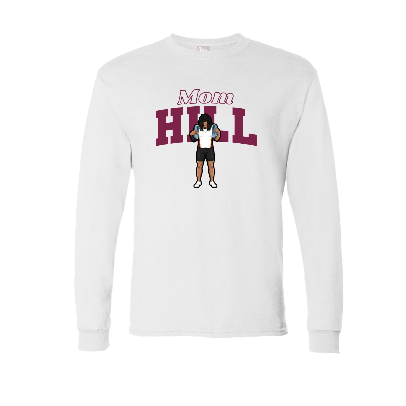 Long Sleeve Tee — Mothers Day Block in White