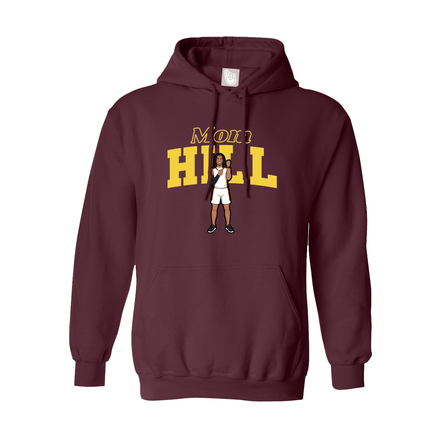 Youth Hoodie — Mothers Day Block in Maroon