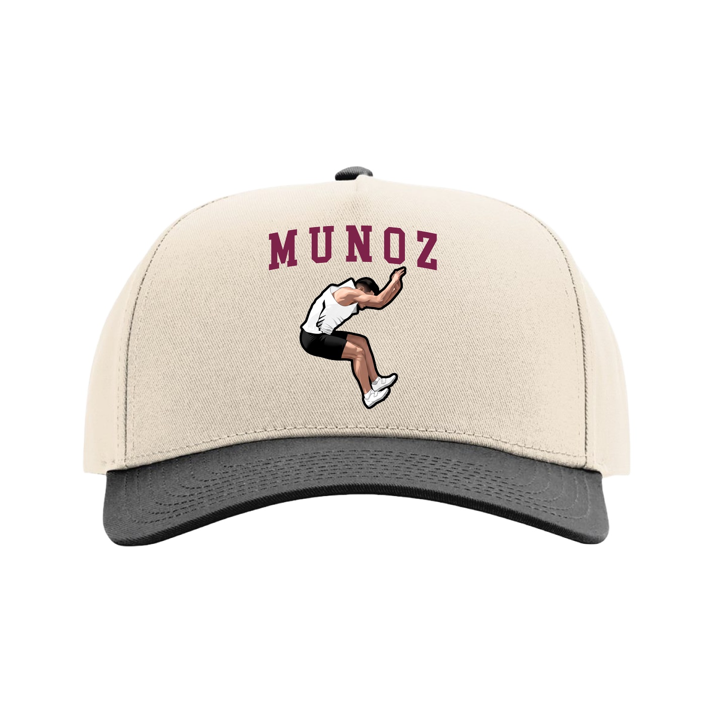 Full Fabric Five-Panel Champ Cap — Shirsey in Cream/Black