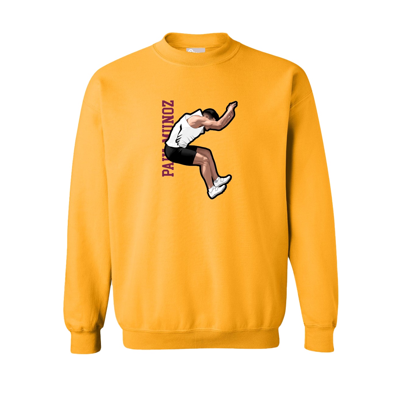 Fleece Crew — Name Vertical in Gold