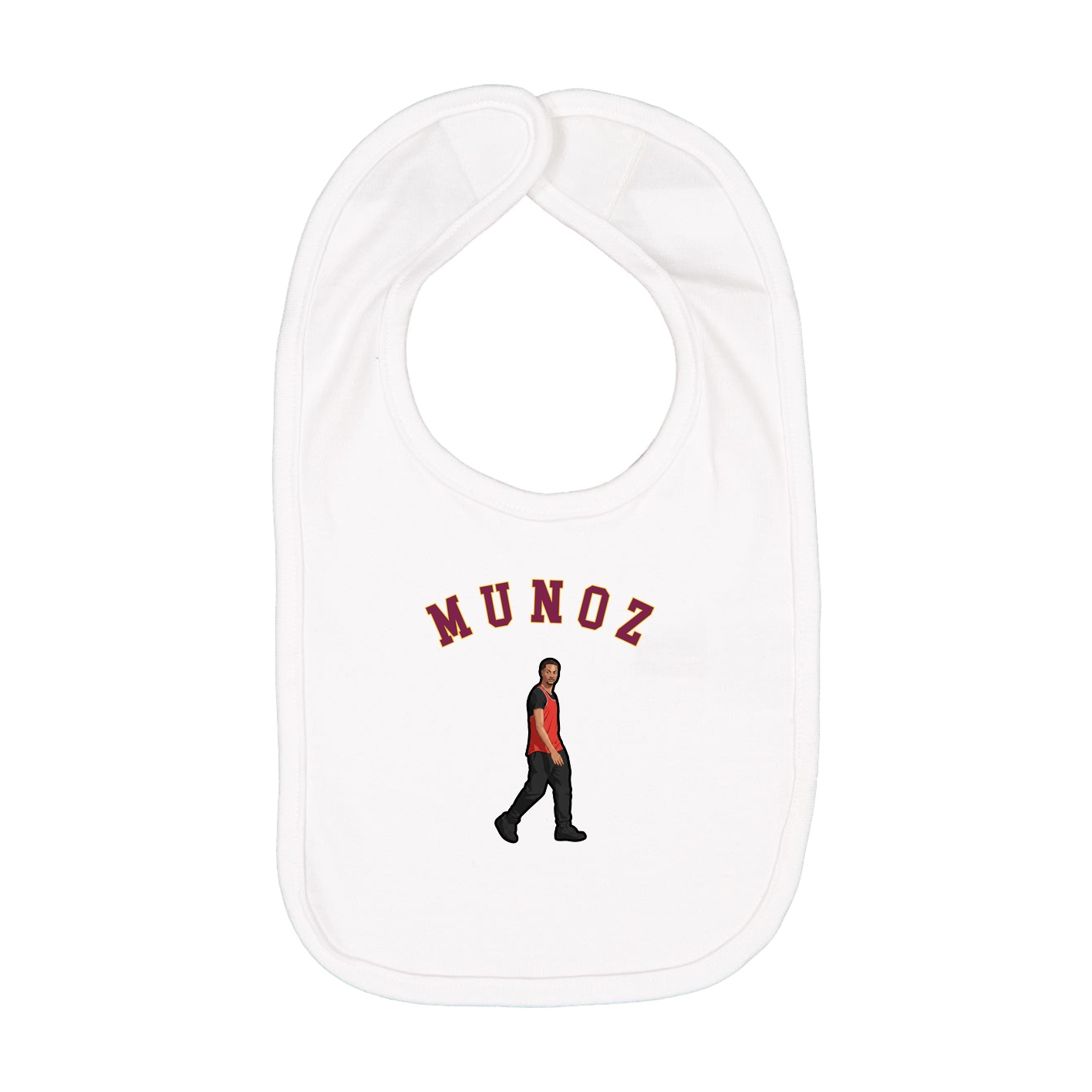 Infant Bib — Shirsey Arch in White