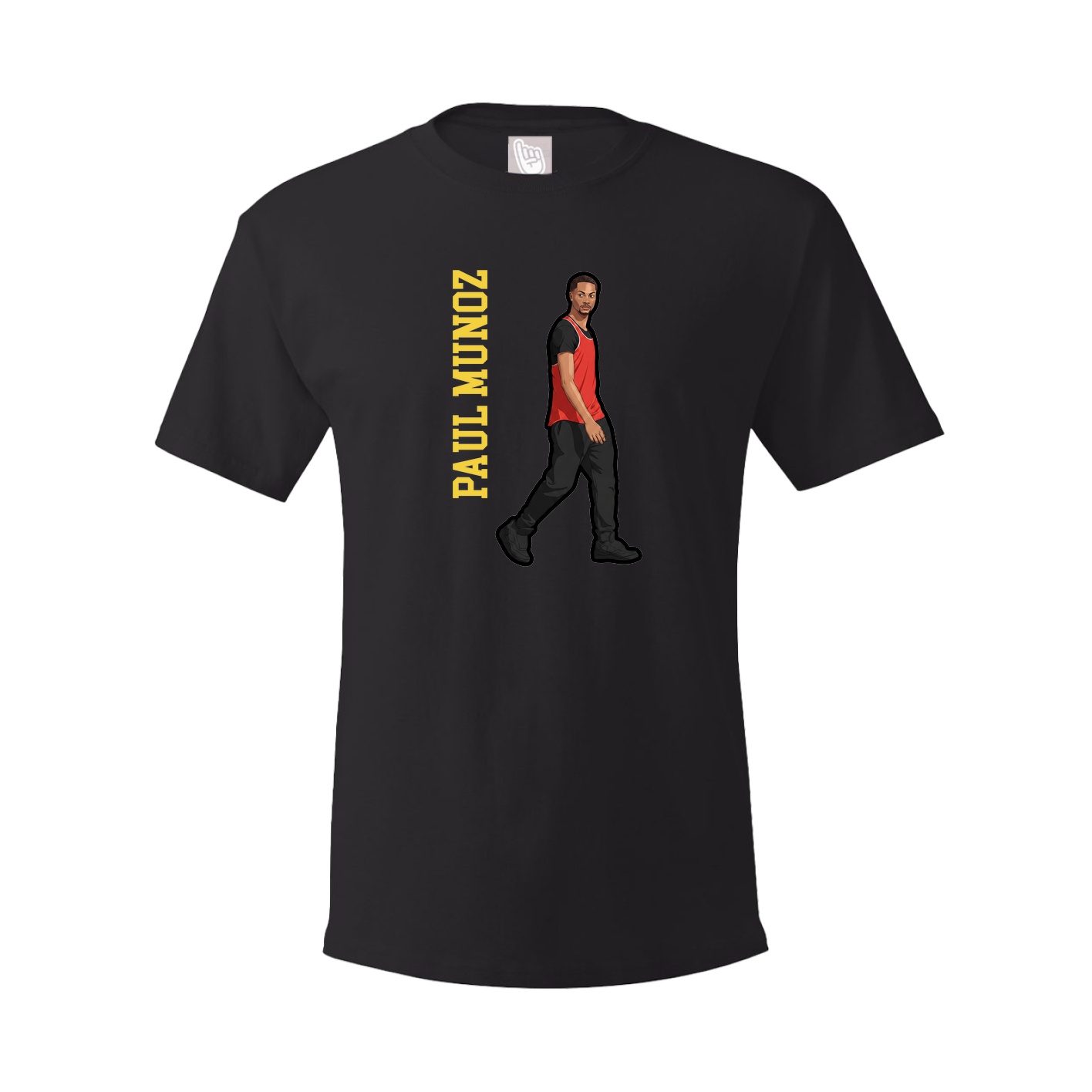 Youth Tee — Name Vertical in Black