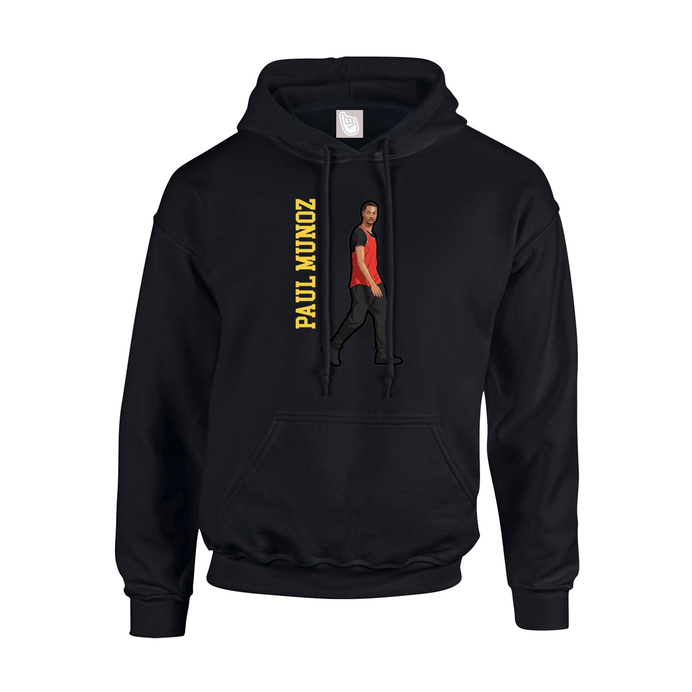 Youth Hoodie — Name Vertical in Black