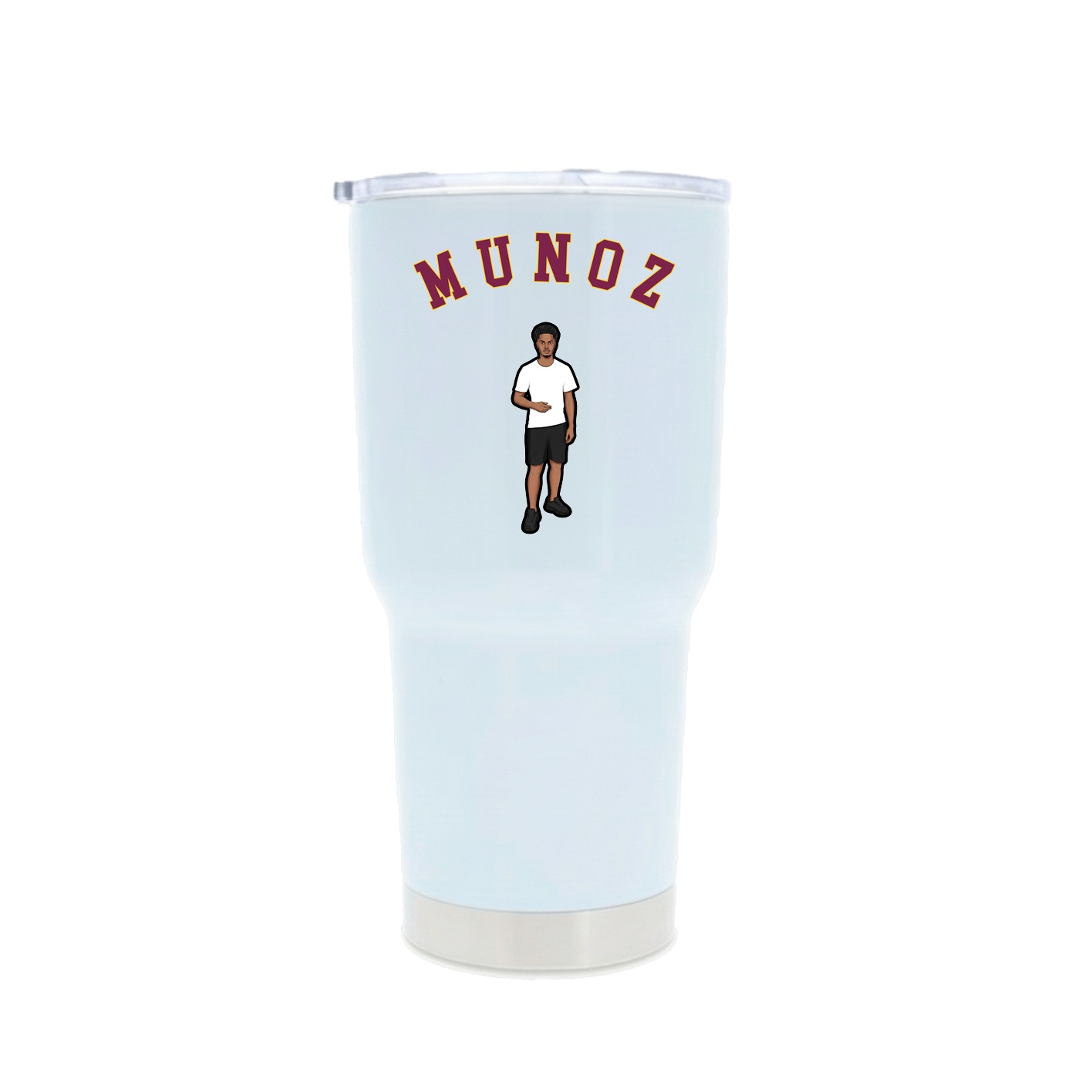 30oz Stainless Steel Tumbler — Shirsey Arch in White
