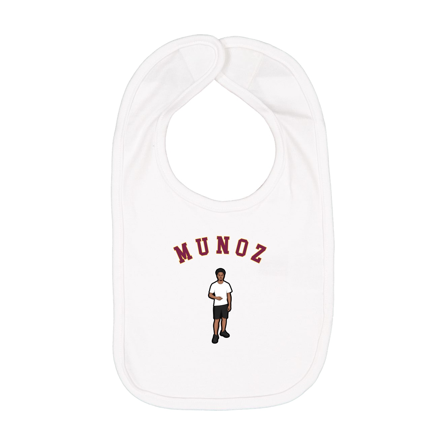 Infant Bib — Shirsey Arch in White