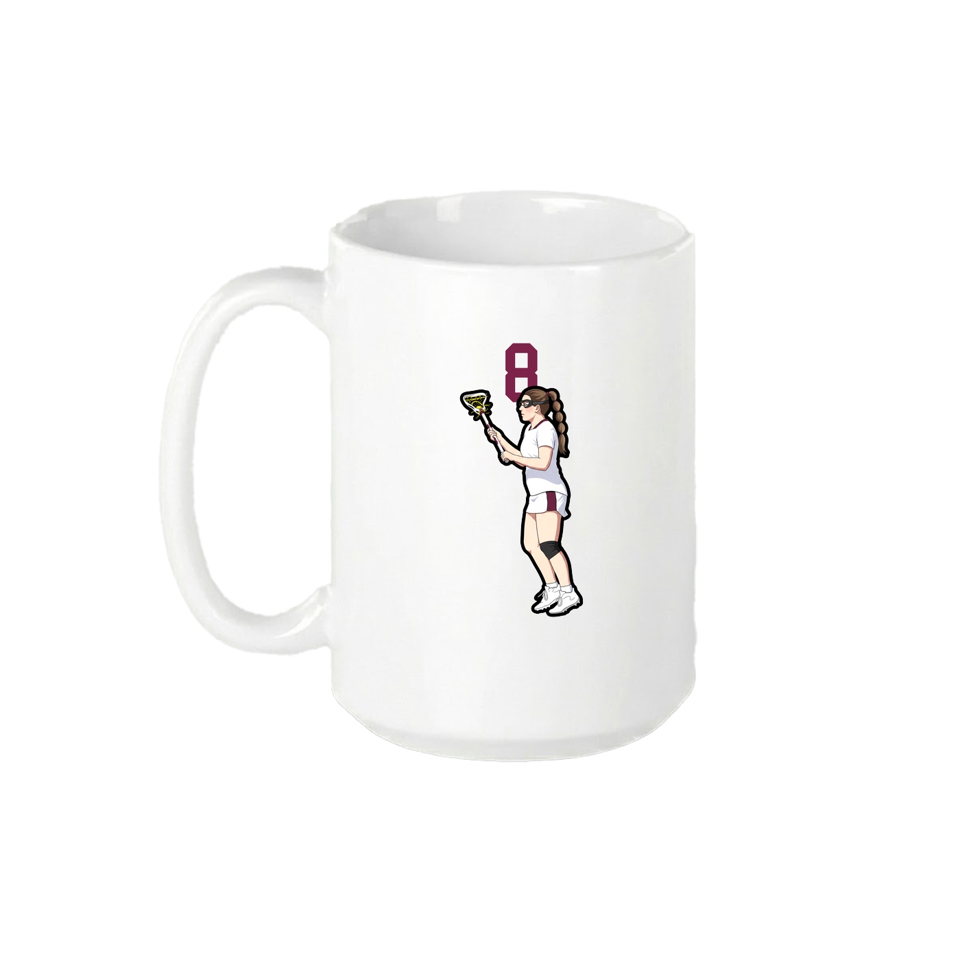 15oz Coffee Mug — Number Top in White