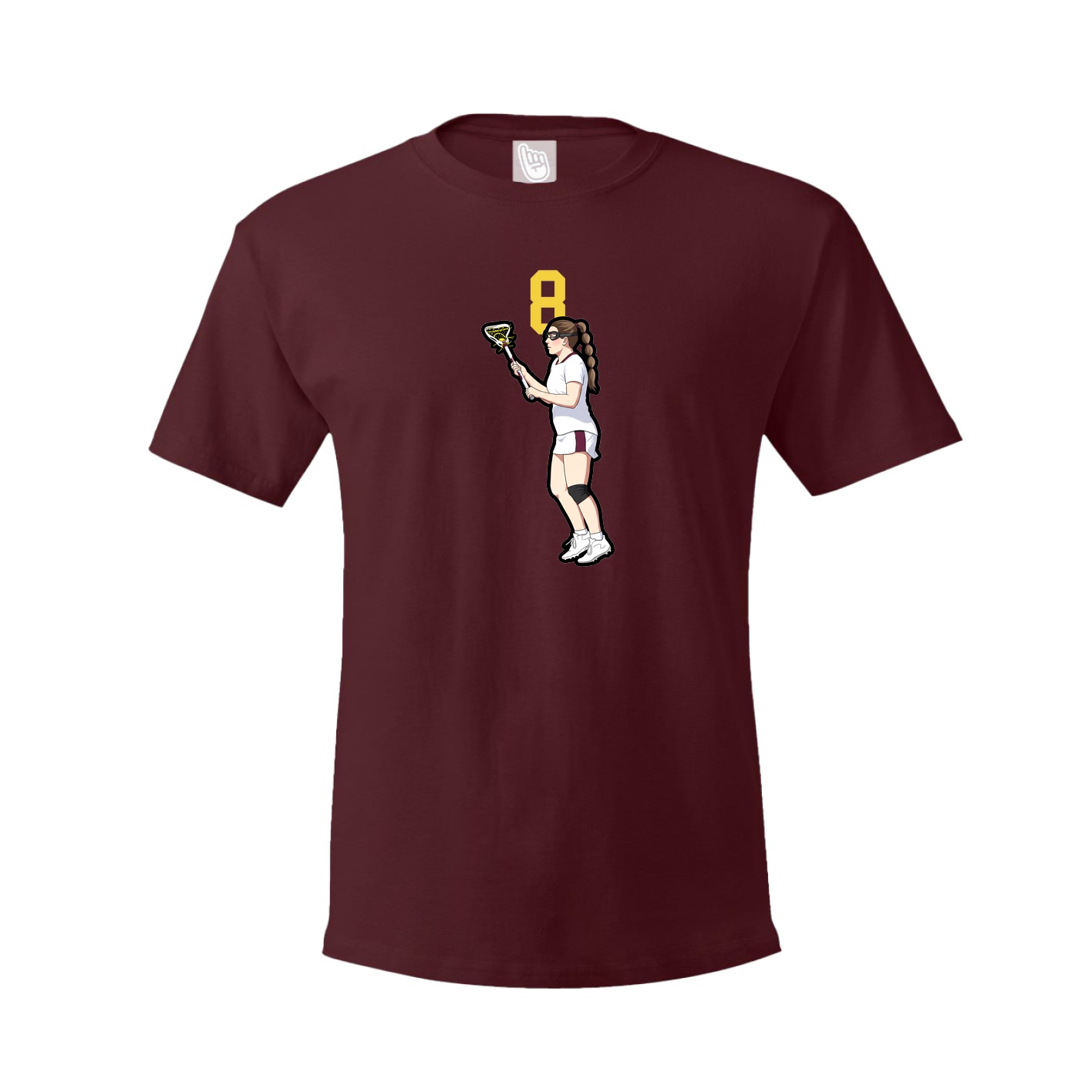 Tee — Number Top in Maroon