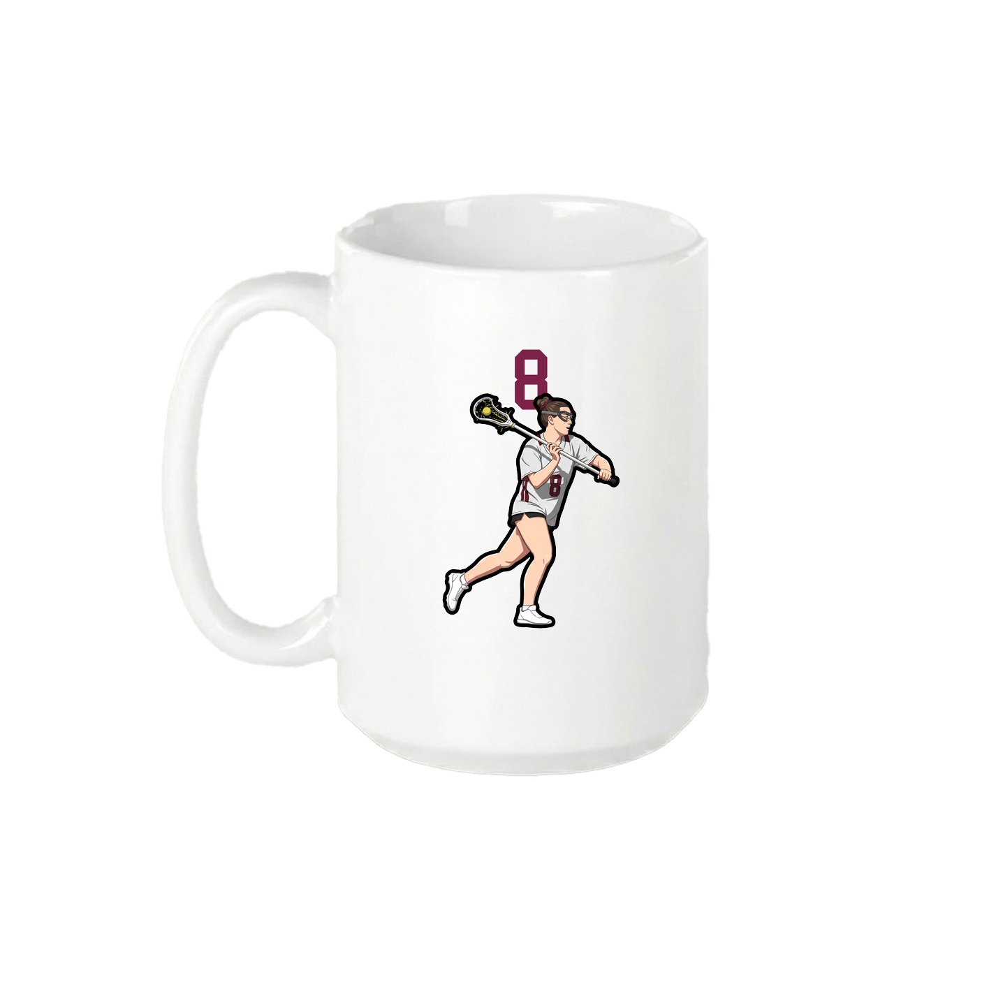 15oz Coffee Mug — Number Top in White
