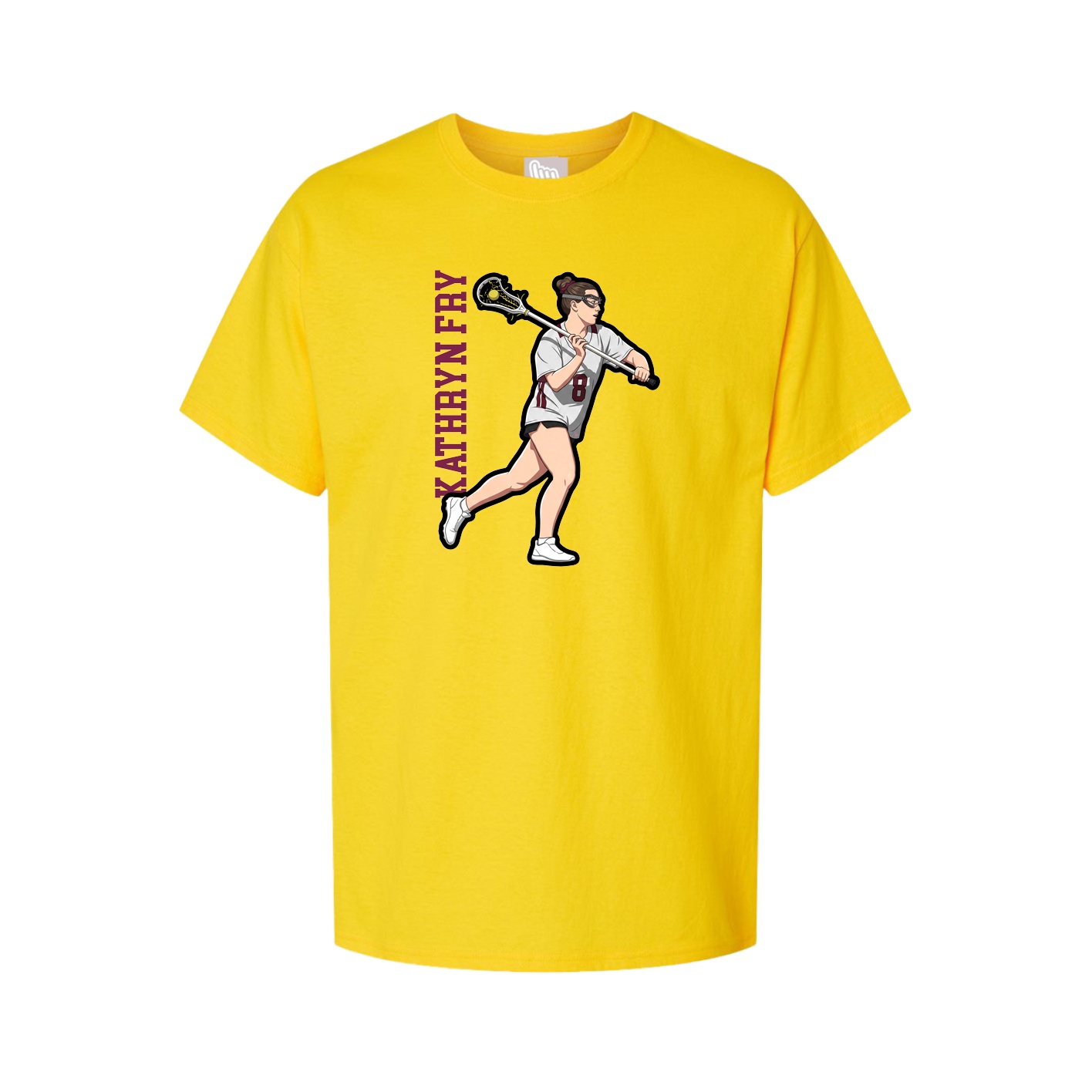 Youth Tee — Name Vertical in Gold