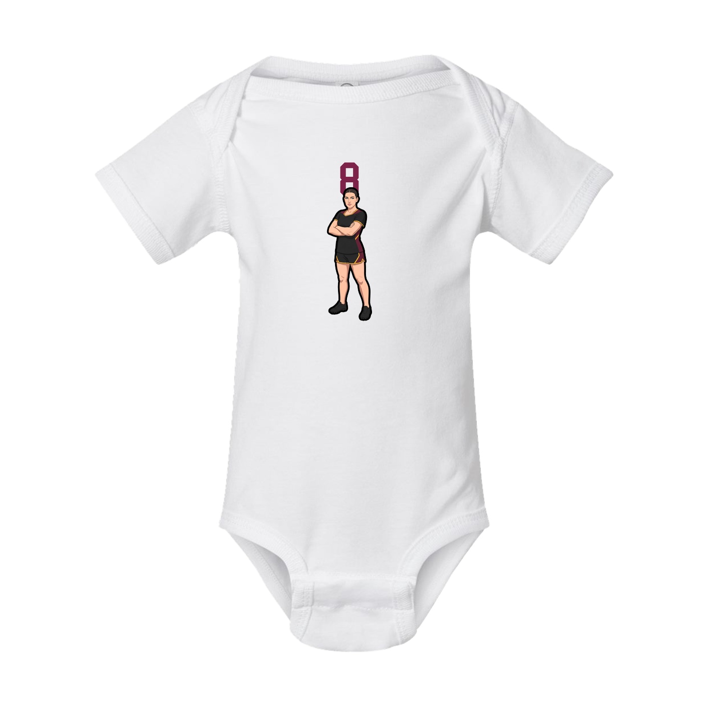 Baby Onesie — Number Top in White