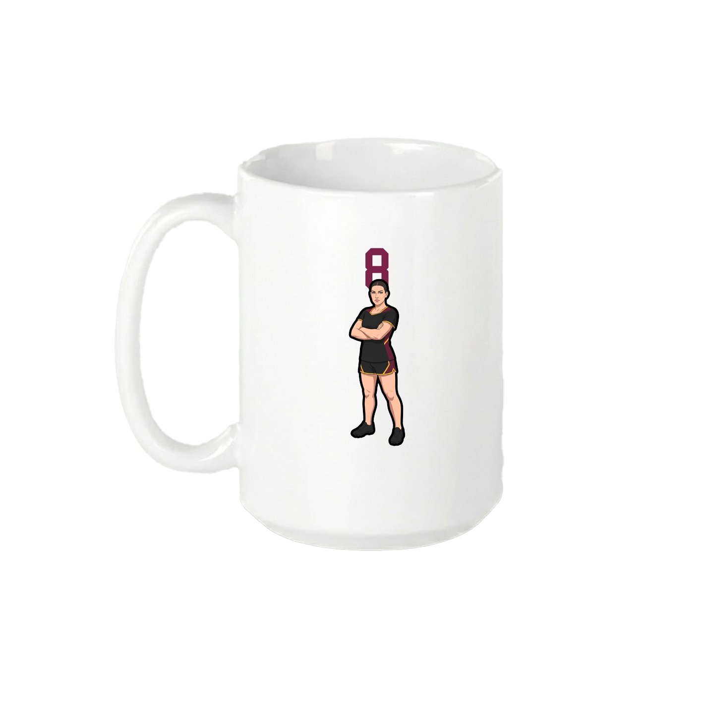 15oz Coffee Mug — Number Top in White