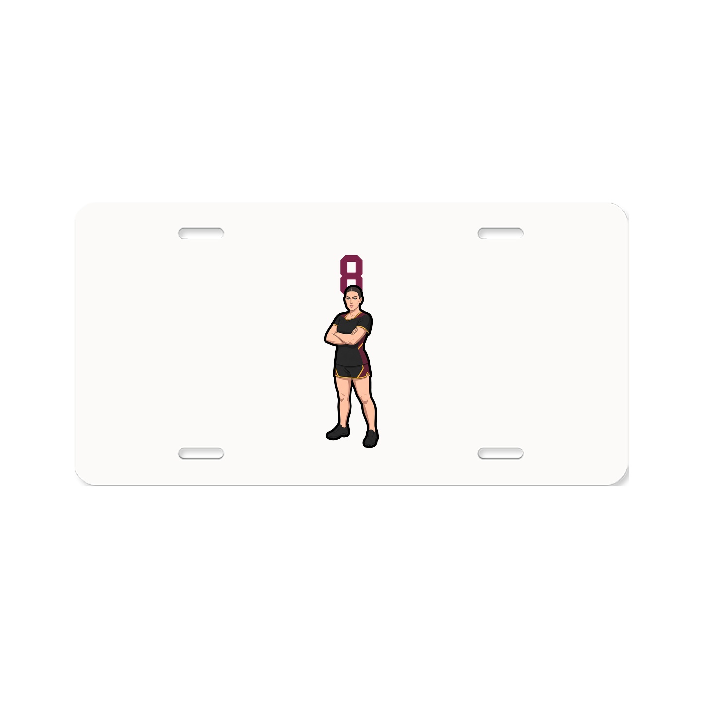 License Plate — Number Top in Classic