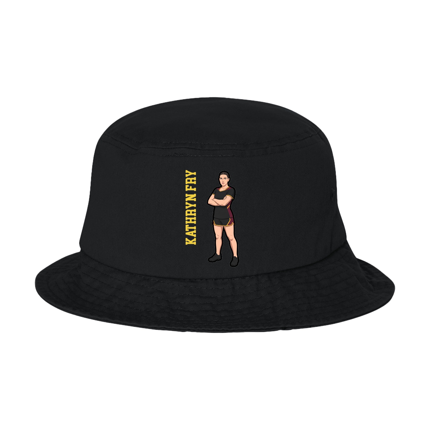 Bucket Cap — Name Vertical in Black