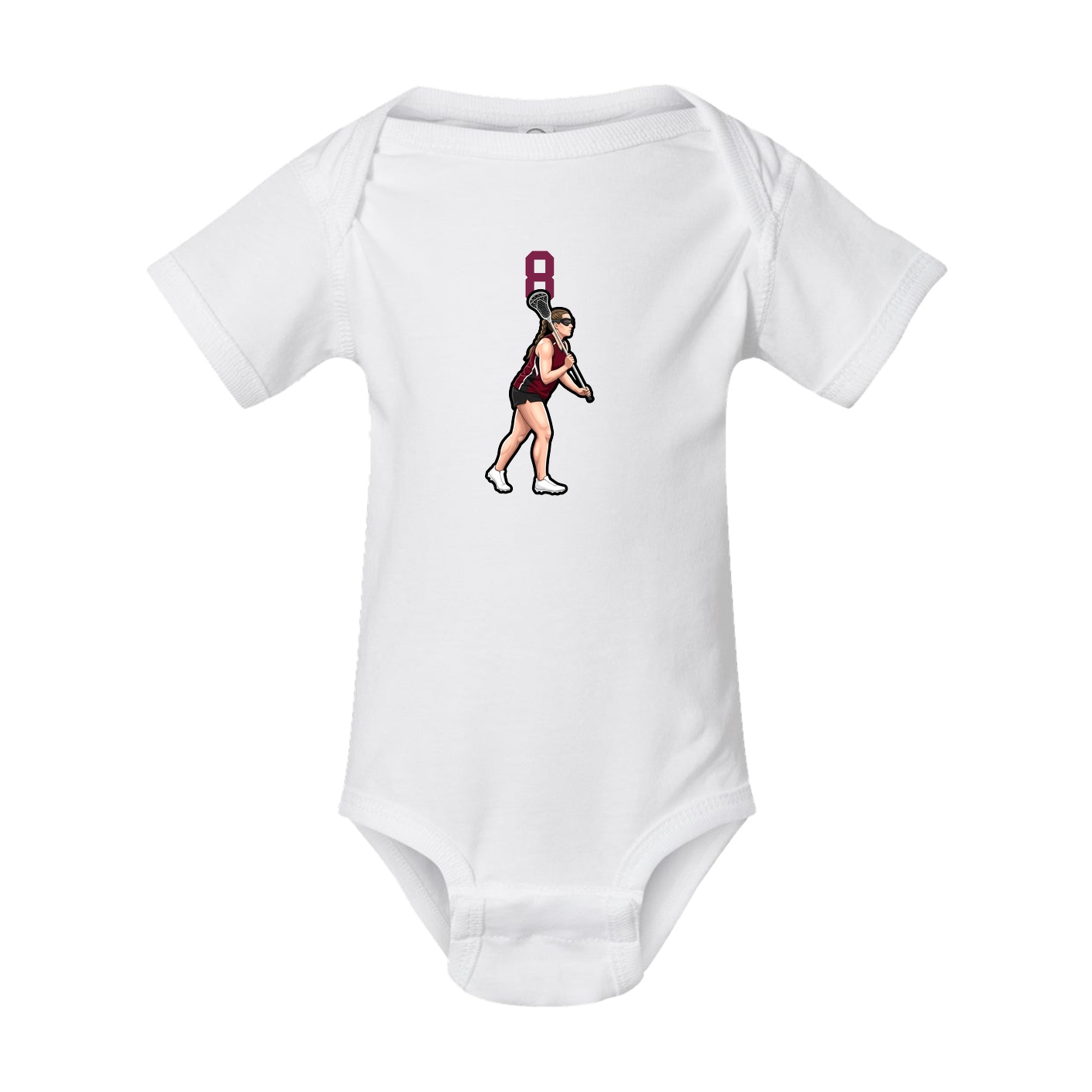 Baby Onesie — Number Top in White