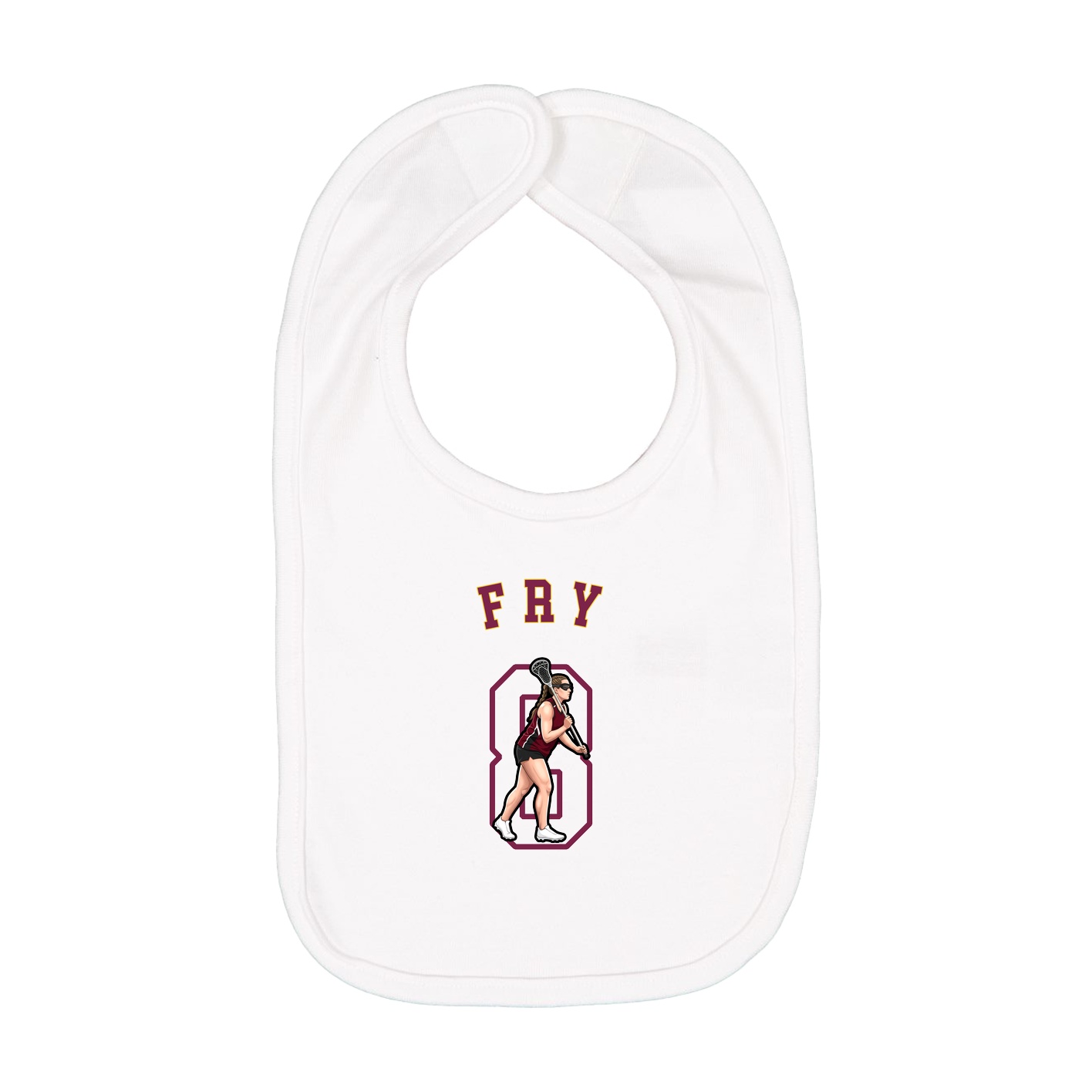 Infant Bib — Shirsey Arch in White