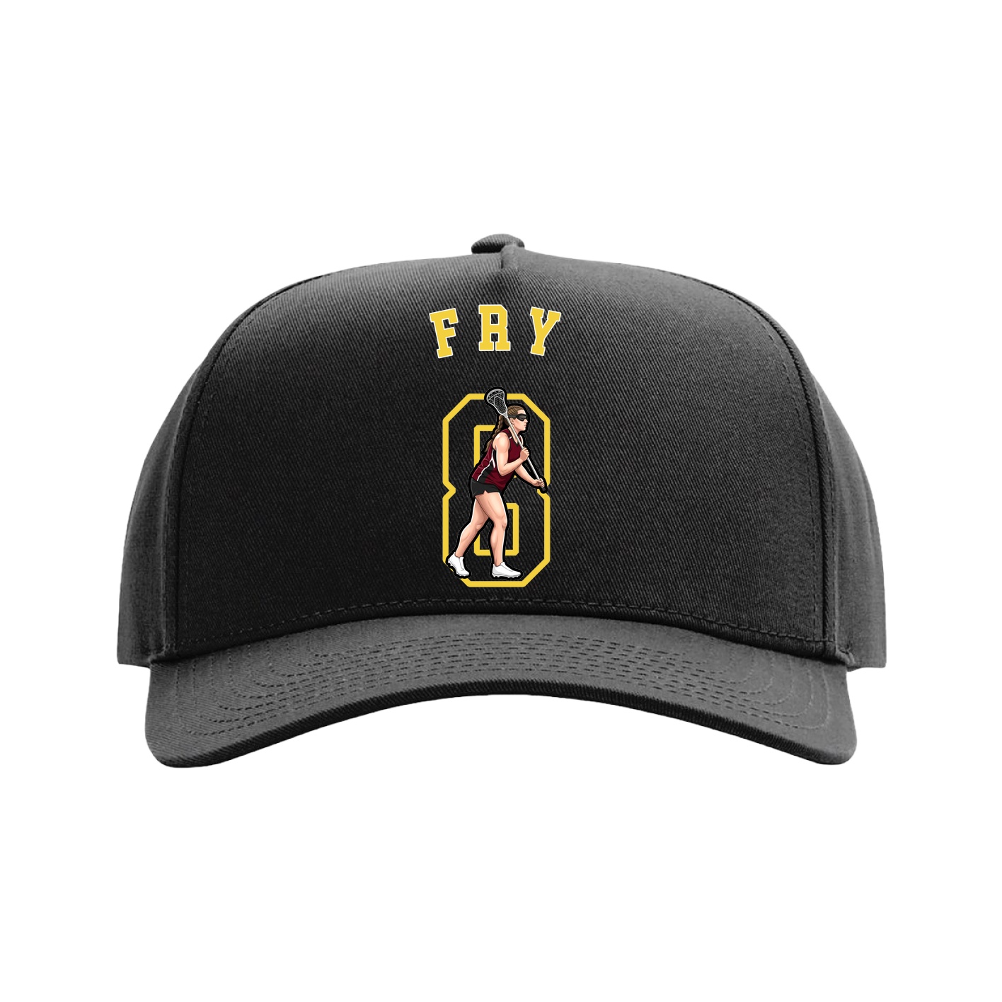 Full Fabric Five-Panel Champ Cap — Shirsey Arch in Black