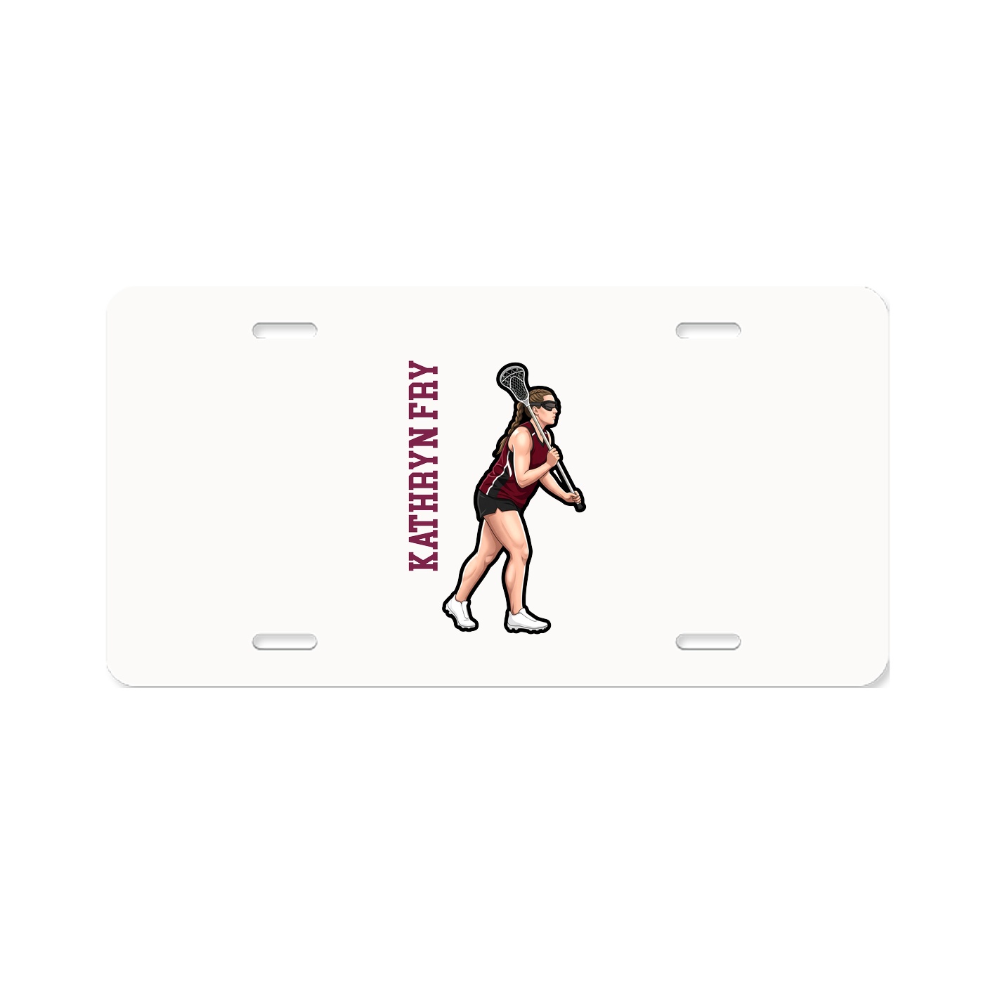 License Plate — Name Vertical in Classic