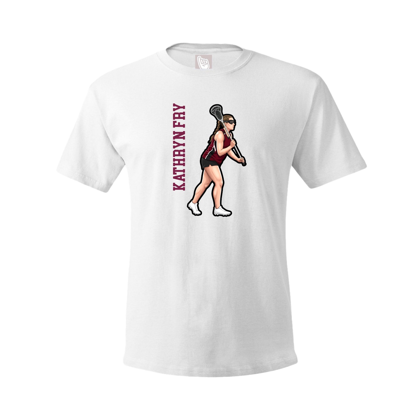 Tee — Name Vertical in White
