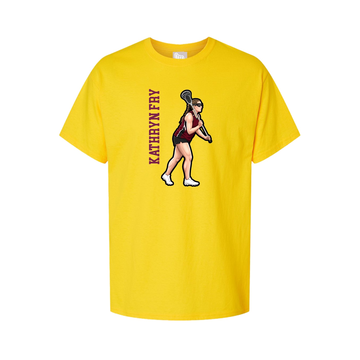 Youth Tee — Name Vertical in Gold